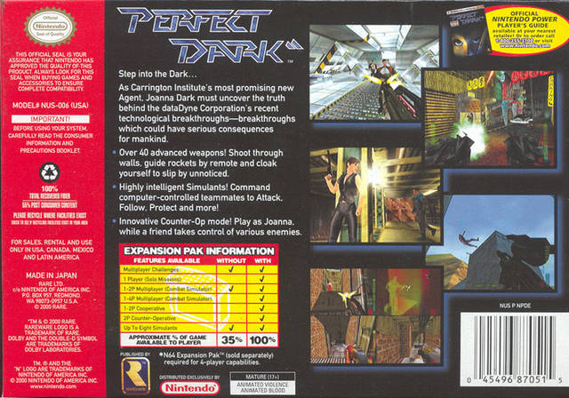 Perfect Dark - (N64) Nintendo 64 [Pre-Owned] Video Games Rare Ltd.   