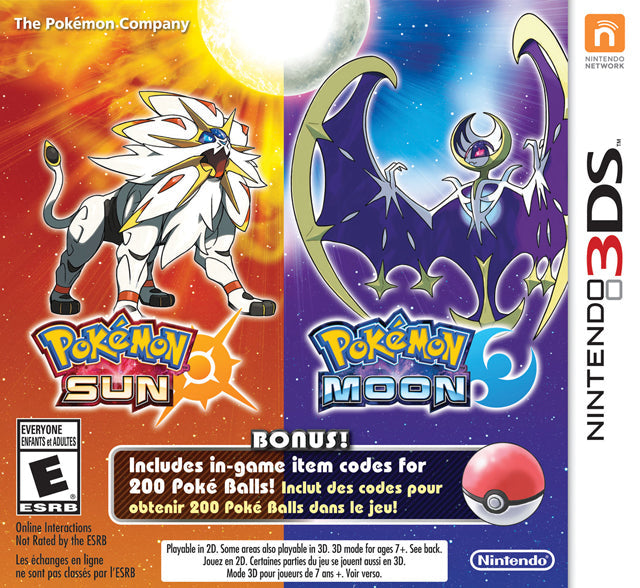 Pokemon Sun and Moon Dual Pack - Nintendo 3DS [Pre-Owned] Video Games Nintendo   