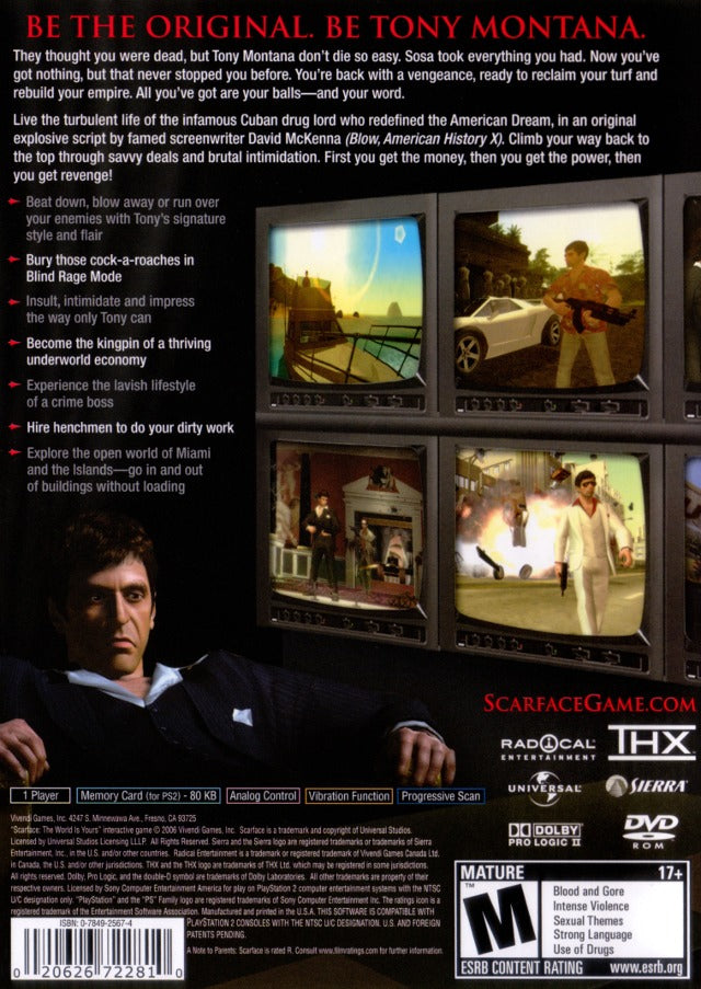 Scarface: The World Is Yours - (PS2) PlayStation 2 [Pre-Owned] Video Games Vivendi Games   