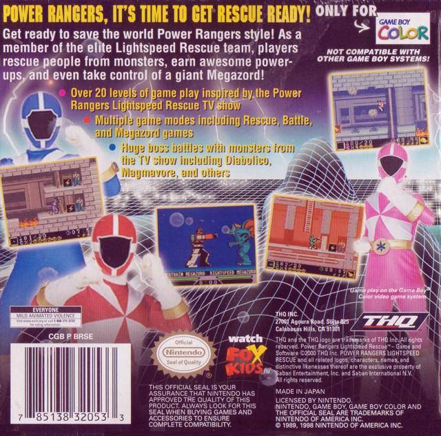 Saban's Power Rangers: Lightspeed Rescue - (GBC) Game Boy Color [Pre-Owned] Video Games Electronic Arts   