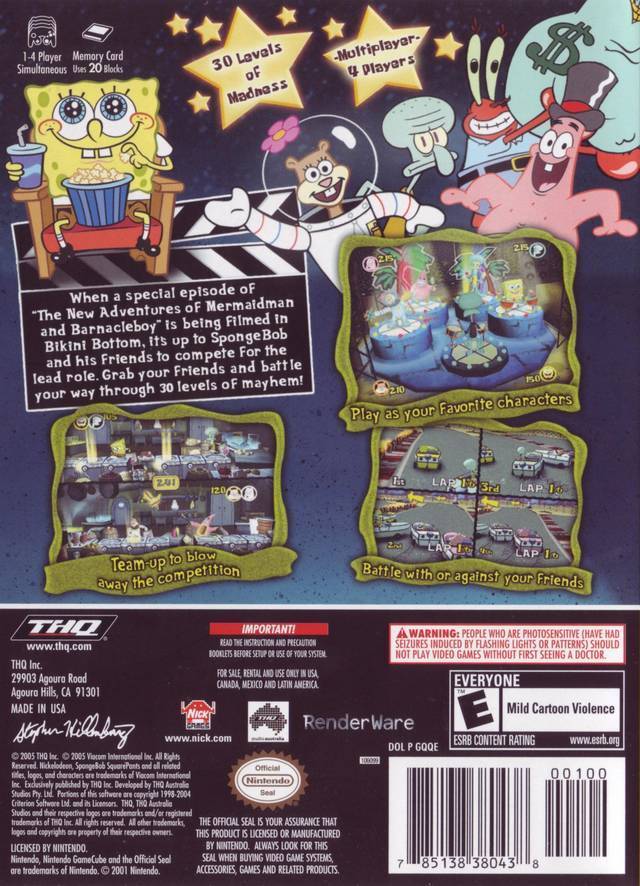 SpongeBob SquarePants: Lights, Camera, Pants! - (GC) GameCube [Pre-Owned] Video Games THQ   