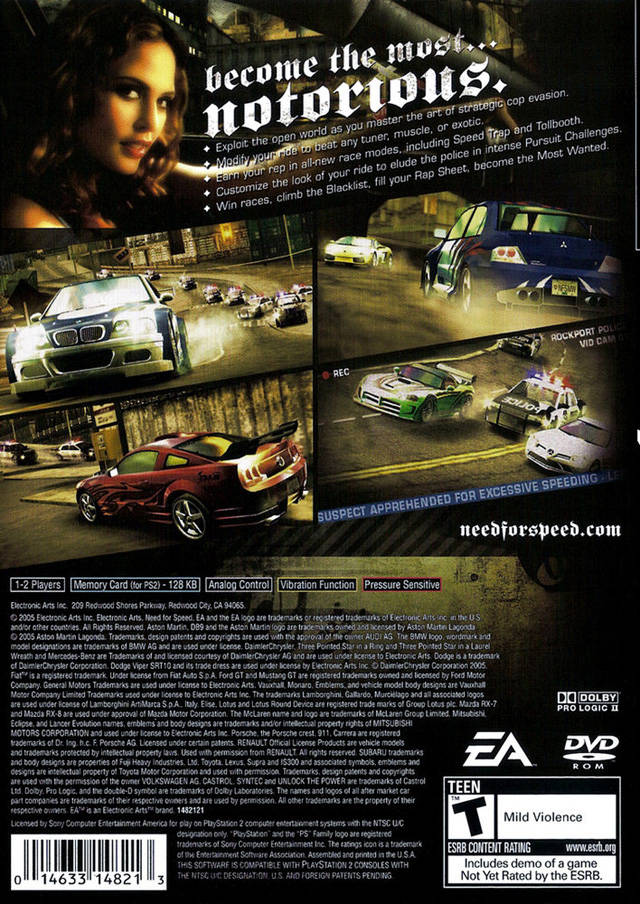 Need for Speed: Most Wanted - (PS2) PlayStation 2 [Pre-Owned] Video Games Electronic Arts   