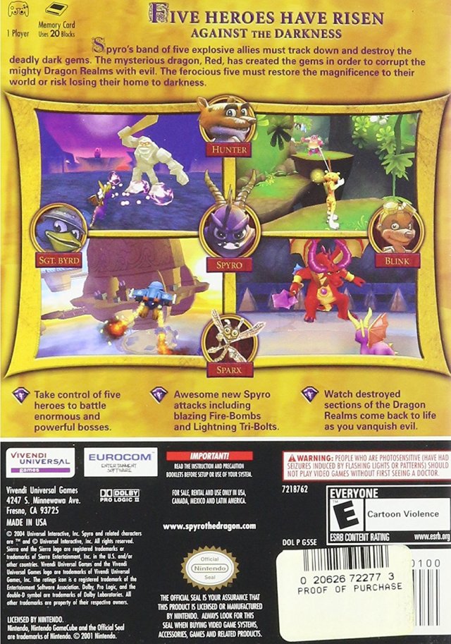 Spyro: A Hero's Tail (Player's Choice) - (GC) GameCube [Pre-Owned] Video Games Vivendi Universal   