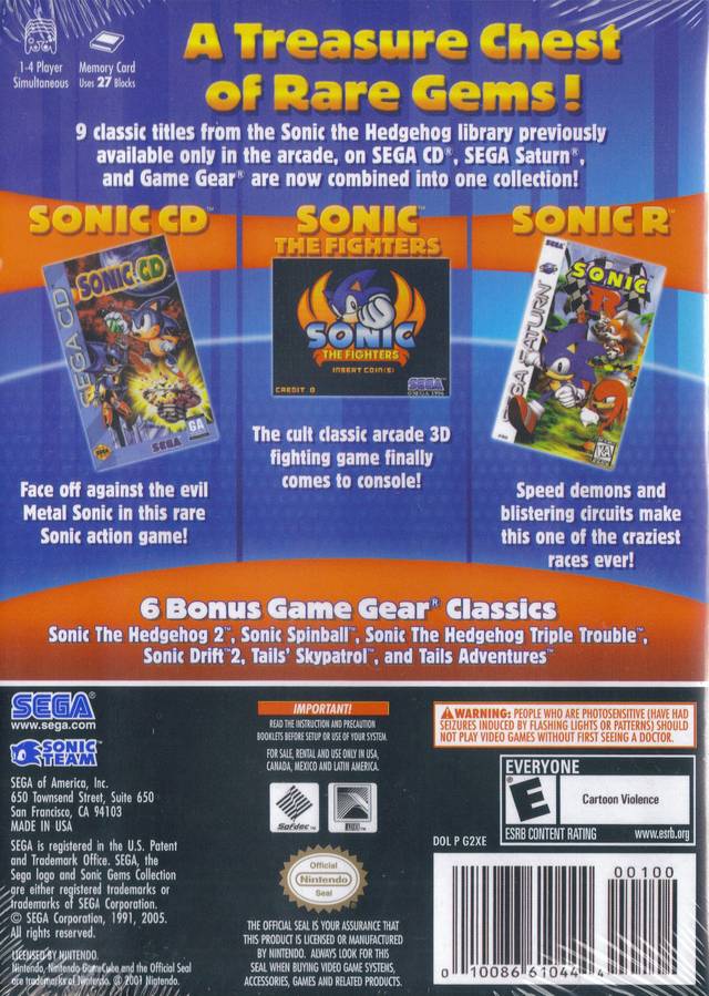 Sonic Gems Collection (Player's Choice) - (GC) GameCube [Pre-Owned] Video Games Sega   