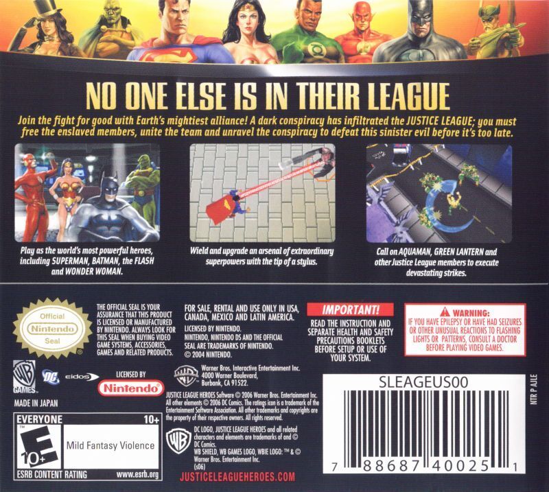 Justice League Heroes - (NDS) Nintendo DS [Pre-Owned] Video Games Warner Bros. Interactive Entertainment   