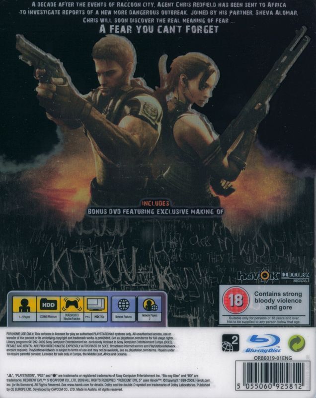 Resident Evil 5 (Collector's Edition) - (PS3) Playstation 3 (European Import) Video Games Capcom   