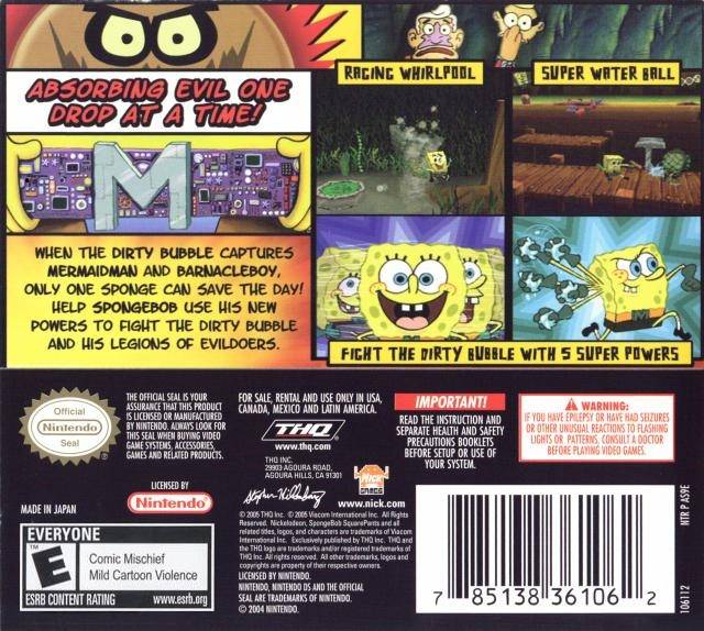 SpongeBob SquarePants: The Yellow Avenger - (NDS) Nintendo DS [Pre-Owned] Video Games THQ   