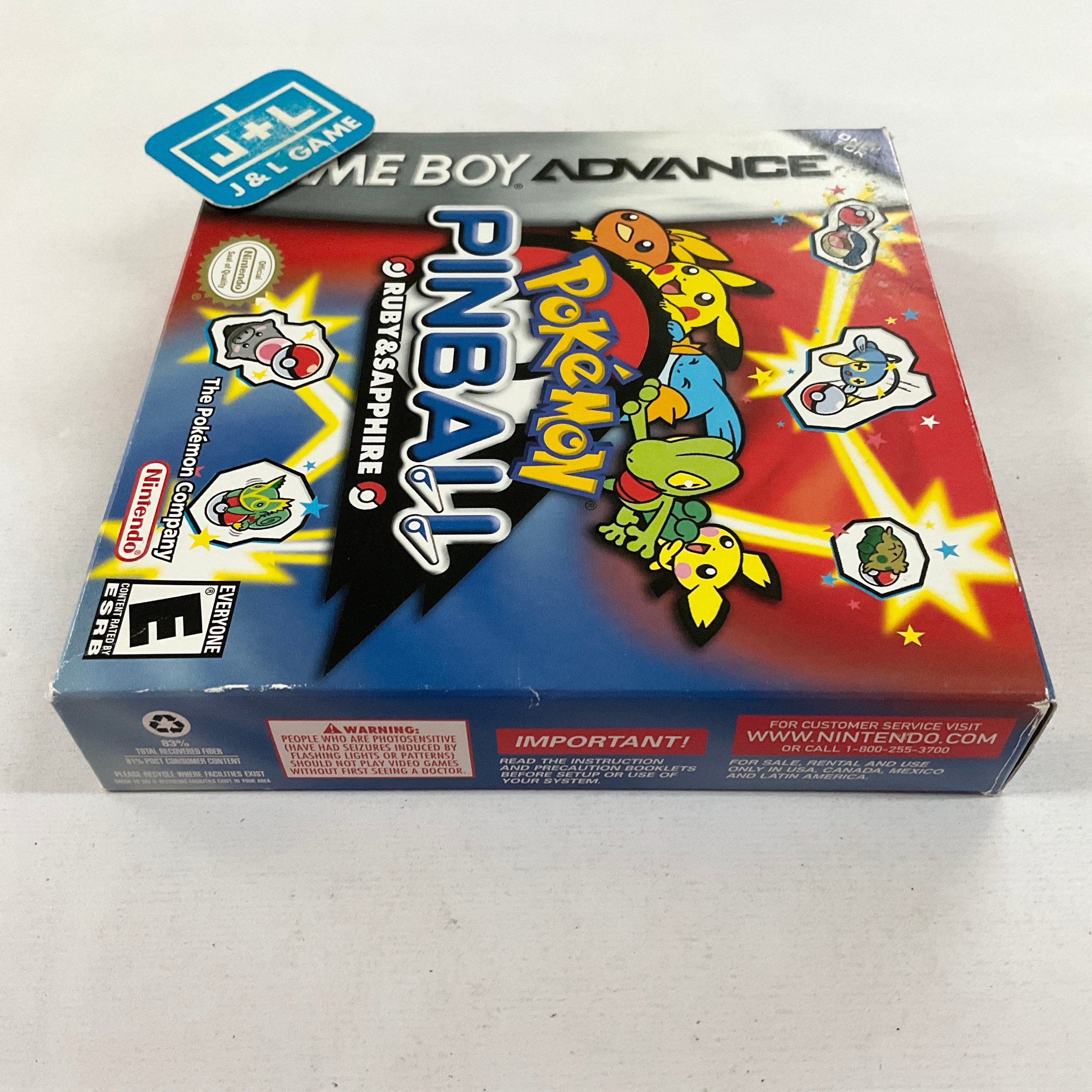 Pokemon Pinball: Ruby & Sapphire - (GBA) Game Boy Advance [Pre-Owned] Video Games Nintendo   