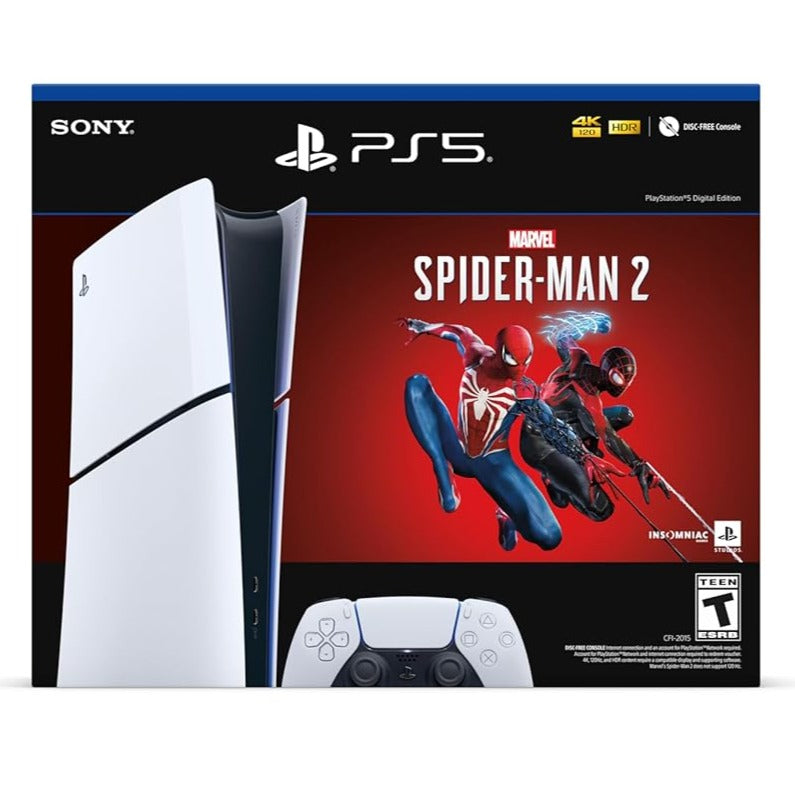 SONY PlayStation 5 Slim Digital Edition Console (Spider-Man 2 Bundle) (CFI-2015) - (PS5) PlayStation 5 Consoles PlayStation   