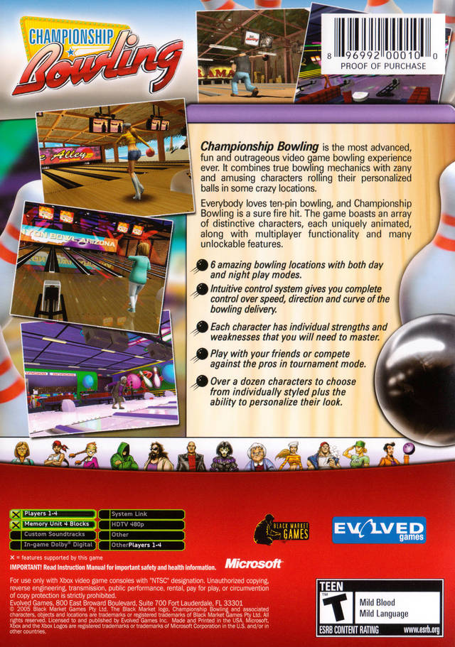 Championship Bowling - (XB) Xbox Video Games Evolved Games   