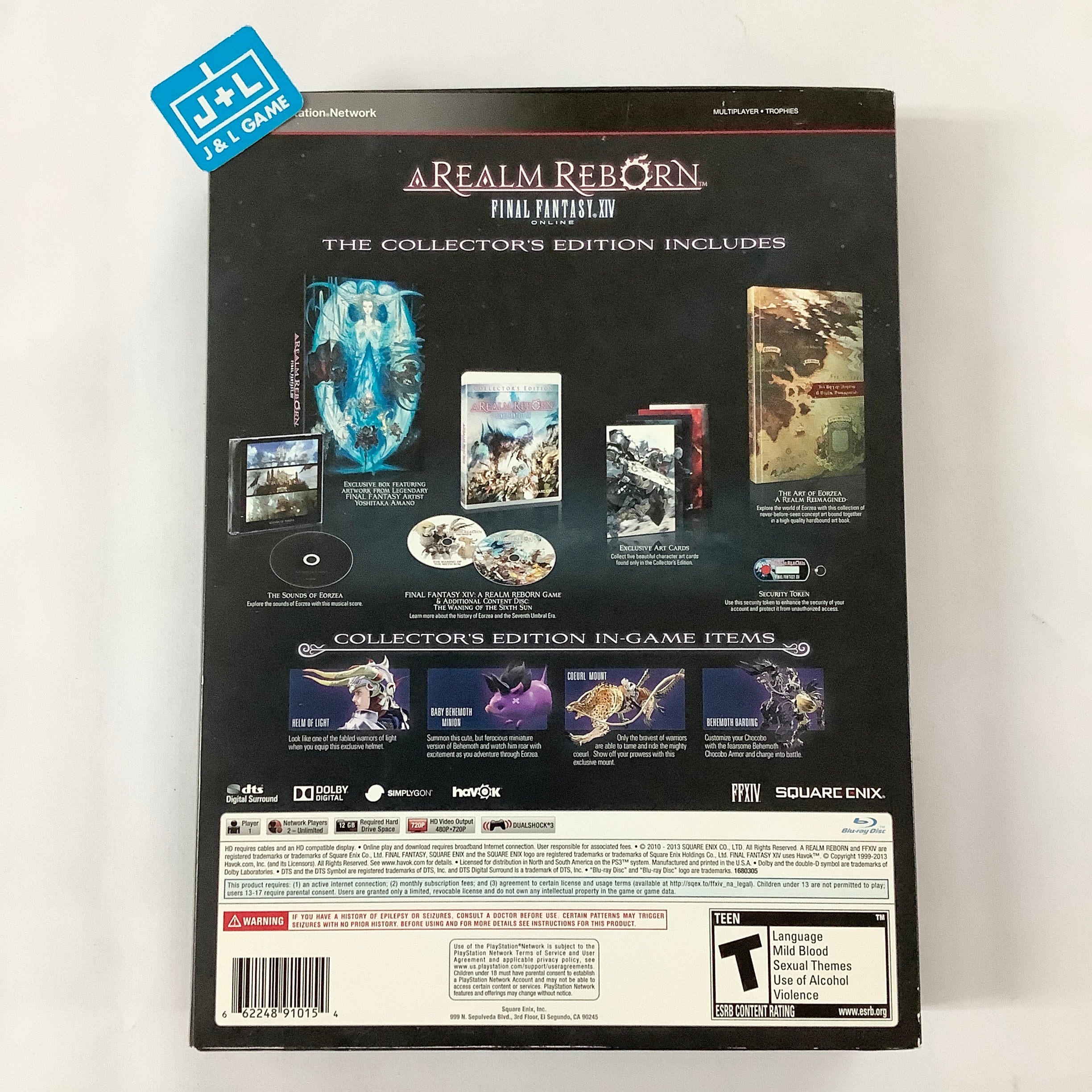 Final Fantasy XIV: A Realm Reborn Collector's Edition - (PS3) Playstation 3 [Pre-Owned] Video Games Square Enix   