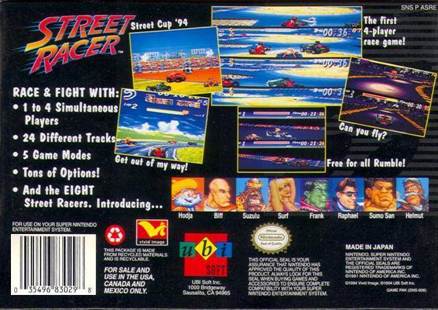 Street Racer - (SNES) Super Nintendo [Pre-Owned] Video Games Ubisoft   