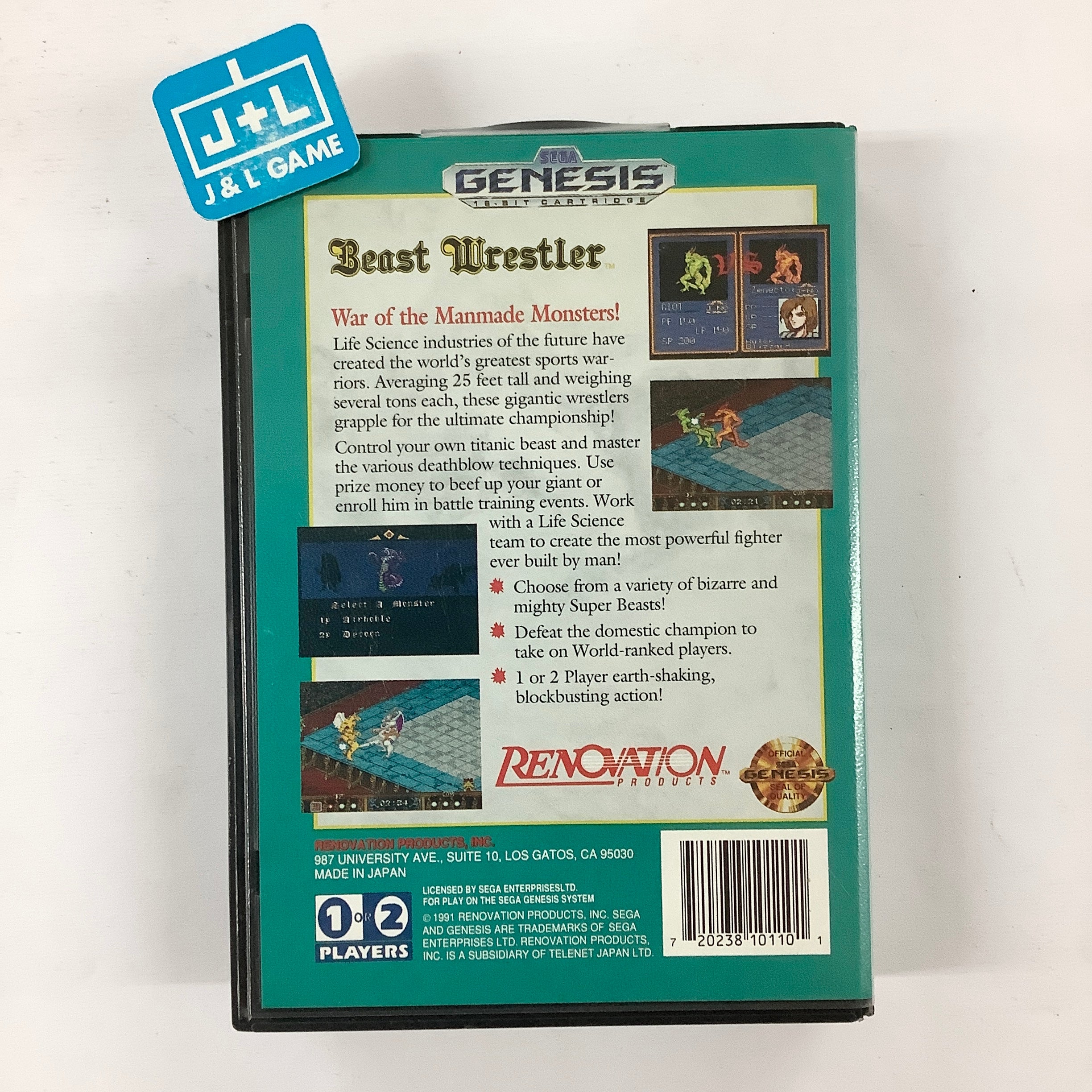 Beast Wrestler - (SG) SEGA Genesis [Pre-Owned] Video Games Renovation   