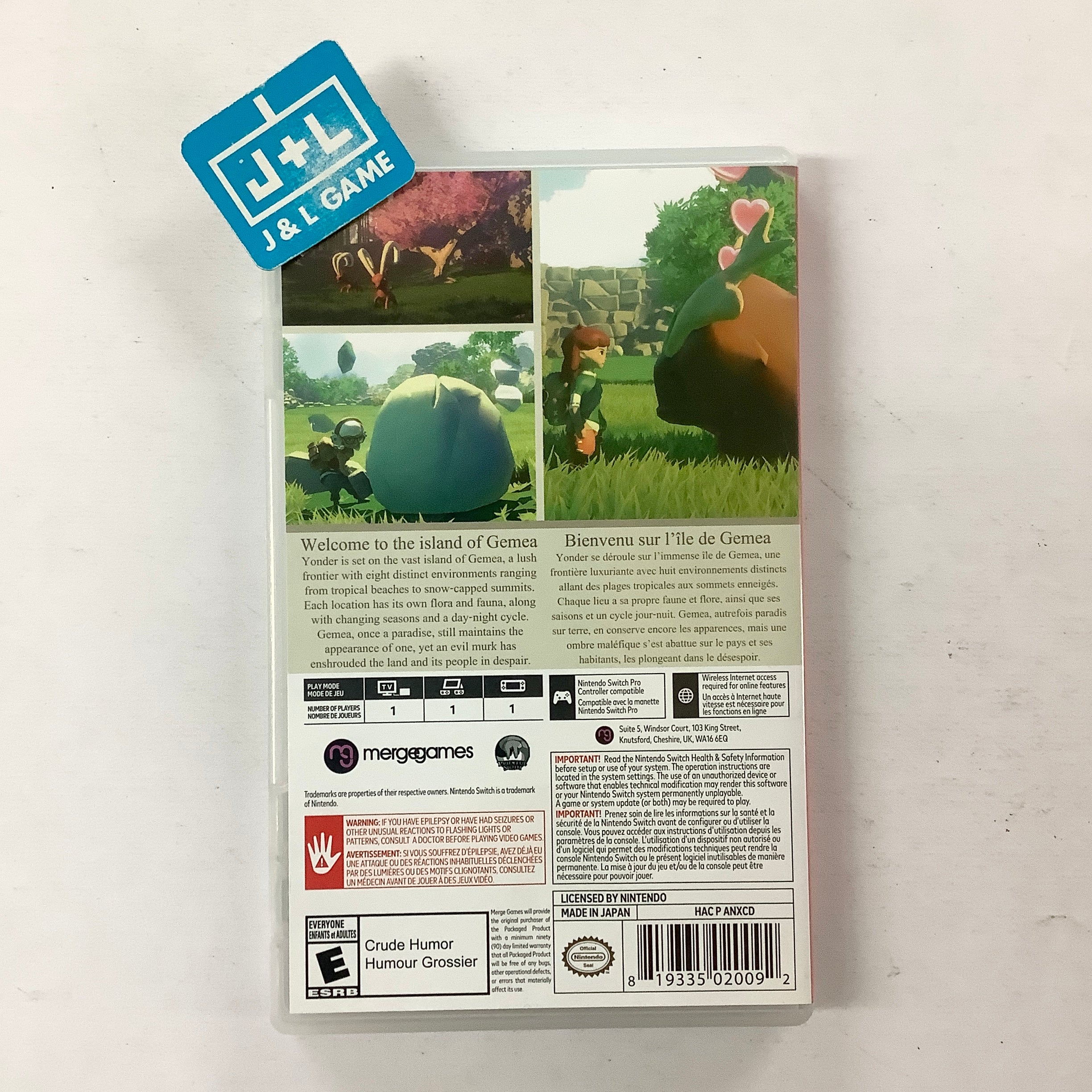 Yonder: The Cloud Catcher Chronicles - (NSW) Nintendo Switch [Pre-Owned] Video Games Merge Games   