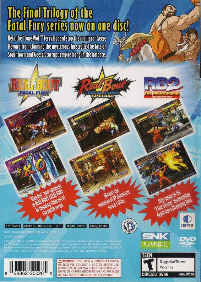 Fatal Fury: Battle Archives Volume 2 - (PS2) PlayStation 2 [Pre-Owned] Video Games SNK Playmore   