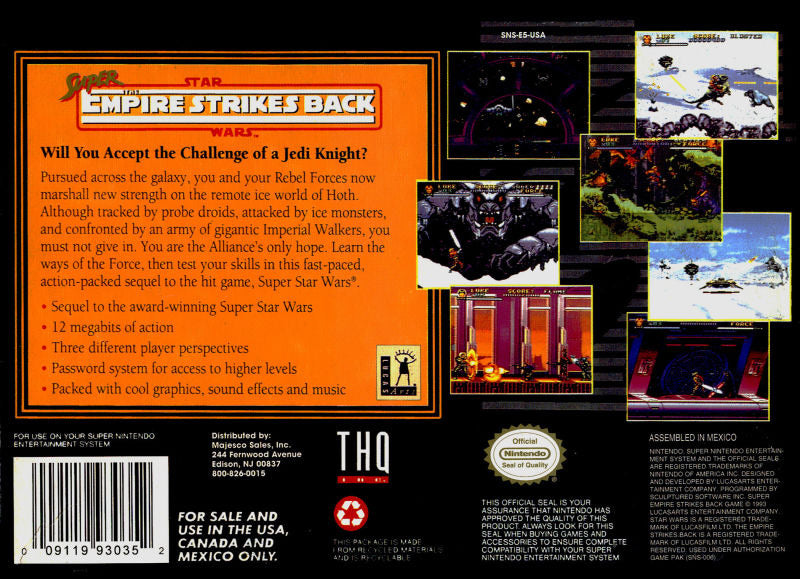 Super Star Wars: The Empire Strikes Back - (SNES) Super Nintendo [Pre-Owned] Video Games THQ   