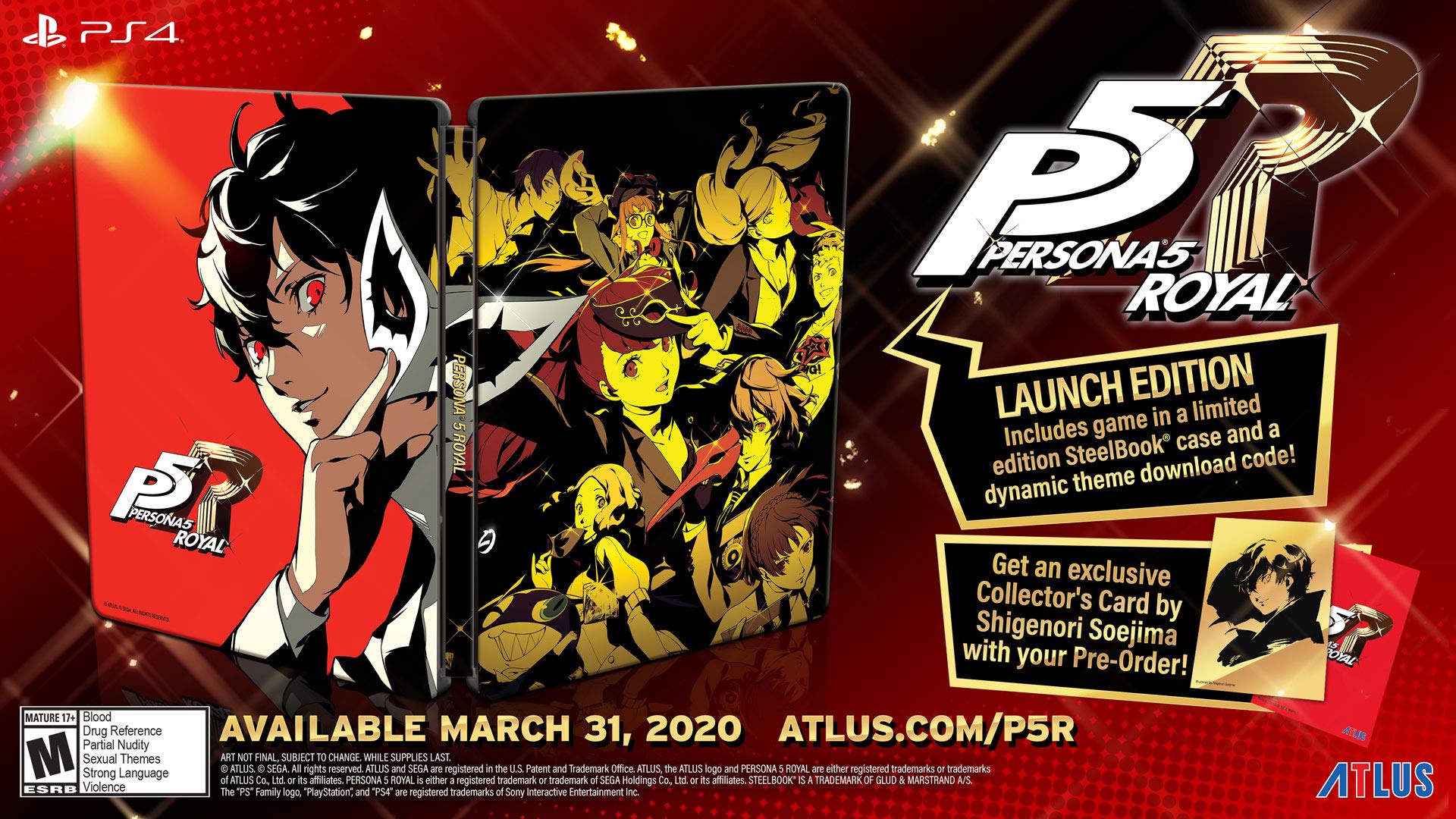 Persona 5 Royal: Steelbook Launch Edition - (PS4) PlayStation 4 [Pre-Owned] Video Games SEGA   