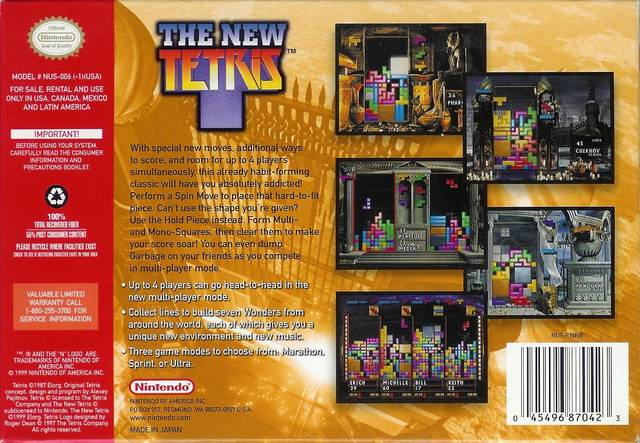 The New Tetris - (N64) Nintendo 64 [Pre-Owned] Video Games Nintendo   