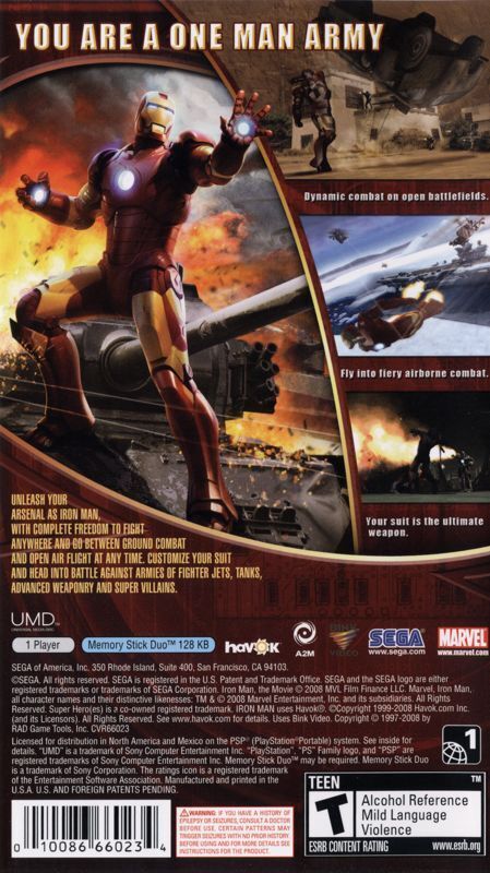 Iron Man (Greatest Hits) - Sony PSP [Pre-Owned] Video Games Sega   