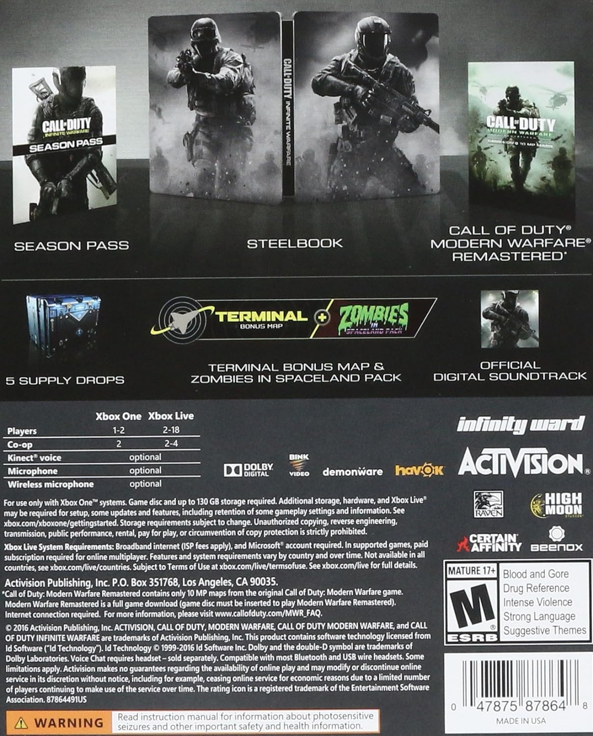 Call of Duty: Infinite Warfare (Legacy Pro Edition) - (XB1) Xbox One [Pre-Owned] Video Games Activision   