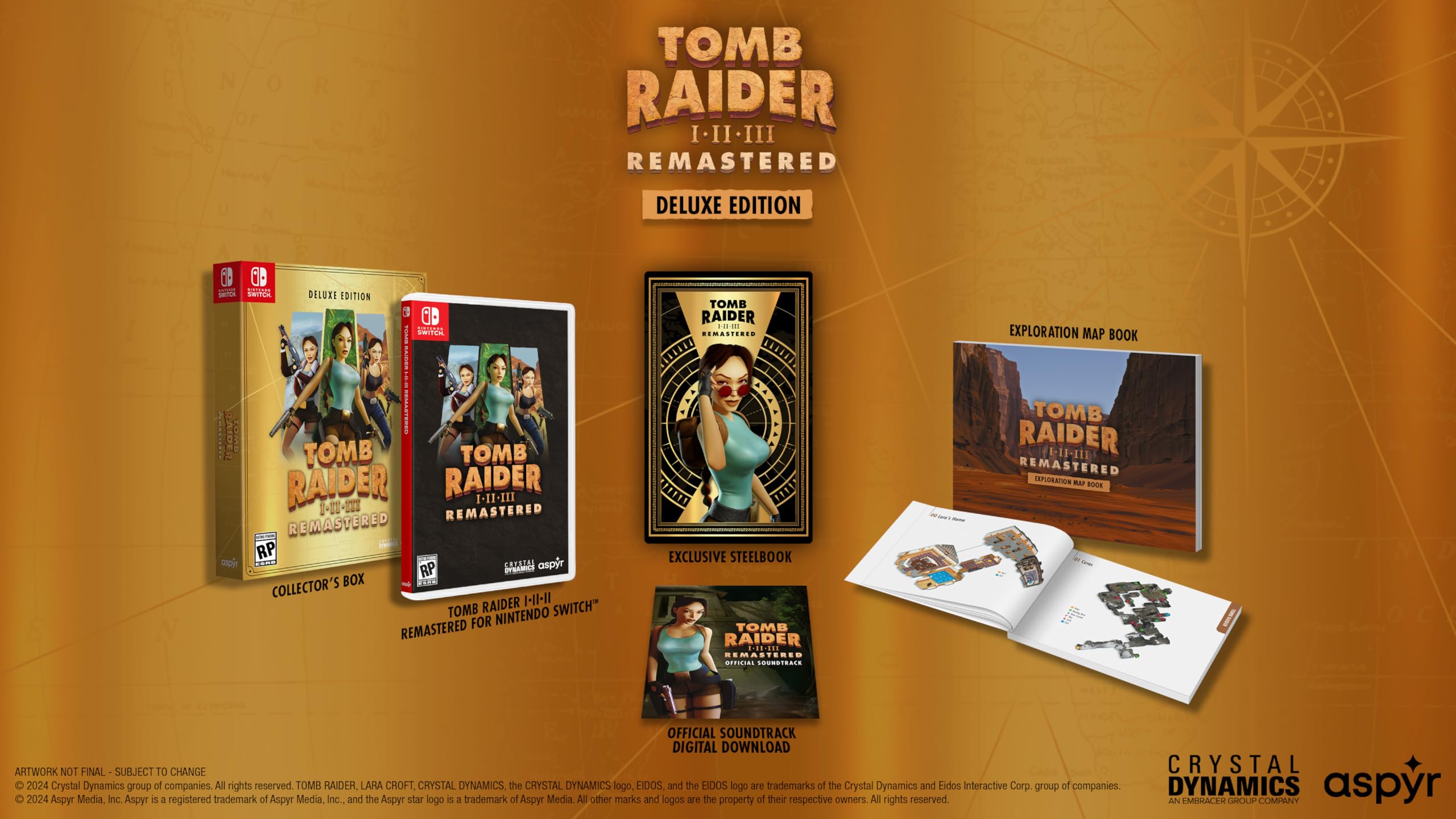 Tomb Raider I-III Remastered Starring Lara Croft (Deluxe Edition) - (NSW) Nintendo Switch Video Games Aspyr   