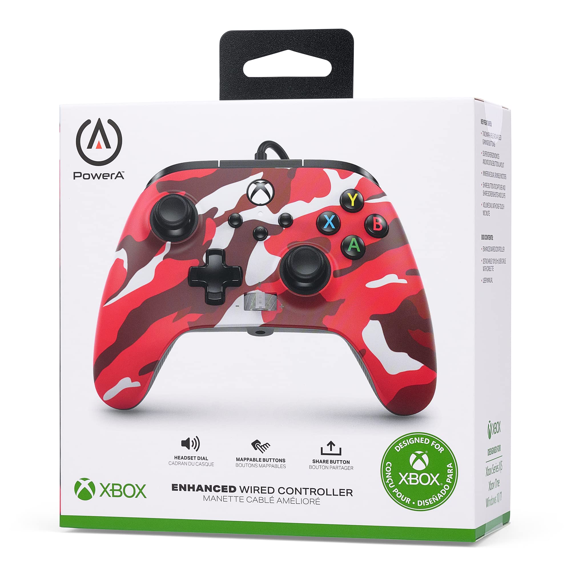 PowerA Enhanced Wired Controller (Red Camo) - (XSX) Xbox Series X Video Games PowerA   