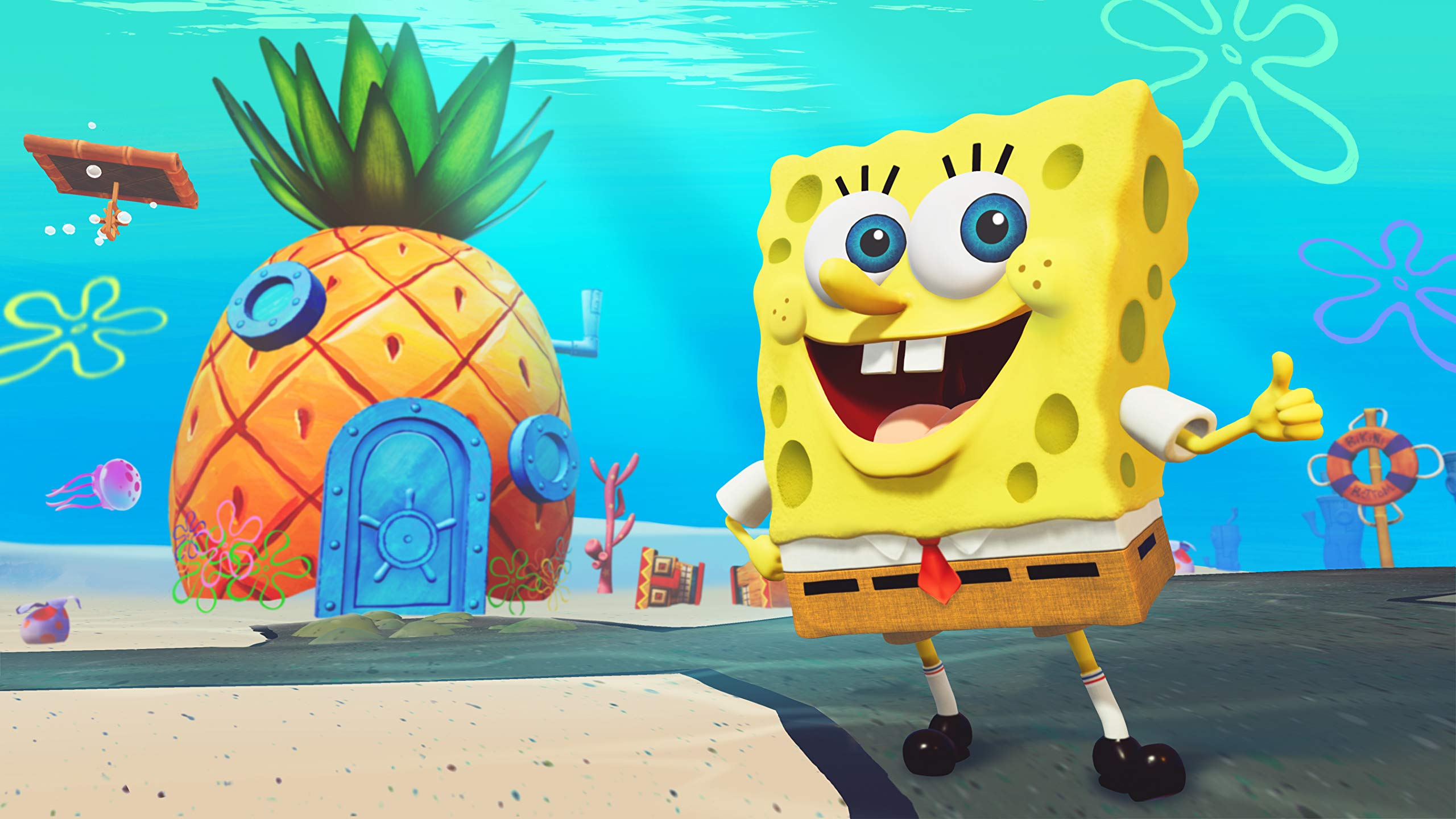 Spongebob Squarepants: Battle for Bikini Bottom Rehydrated (Shiny Edition) - (PS4) PlayStation 4 Video Games THQ Nordic   