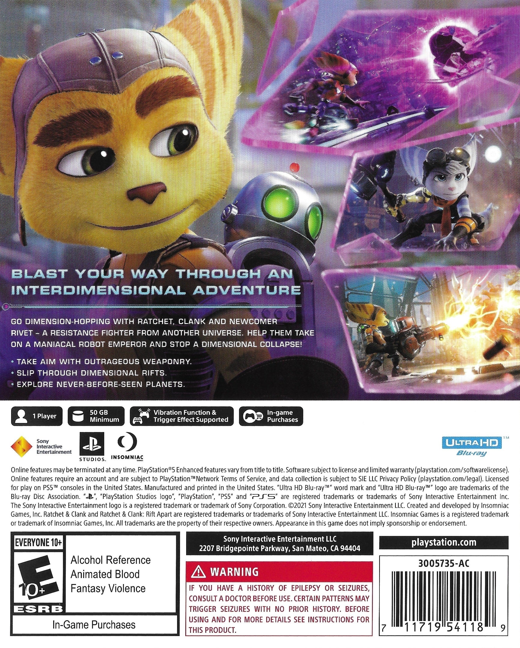 Ratchet & Clank: Rift Apart - (PS5) PlayStation 5 Video Games PlayStation   