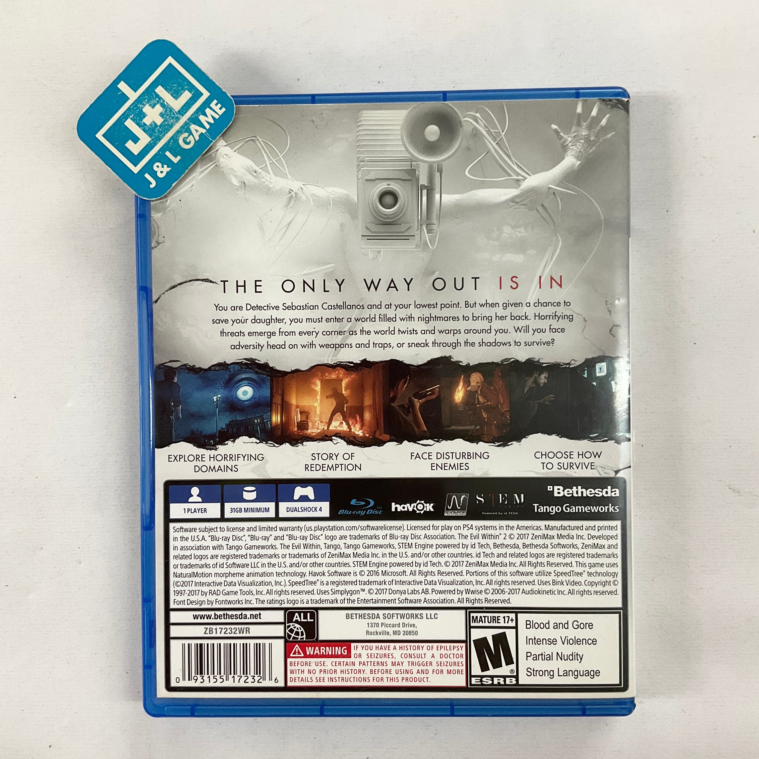 The Evil Within 2 - (PS4) PlayStation 4 [Pre-Owned] Video Games Bethesda Softworks   