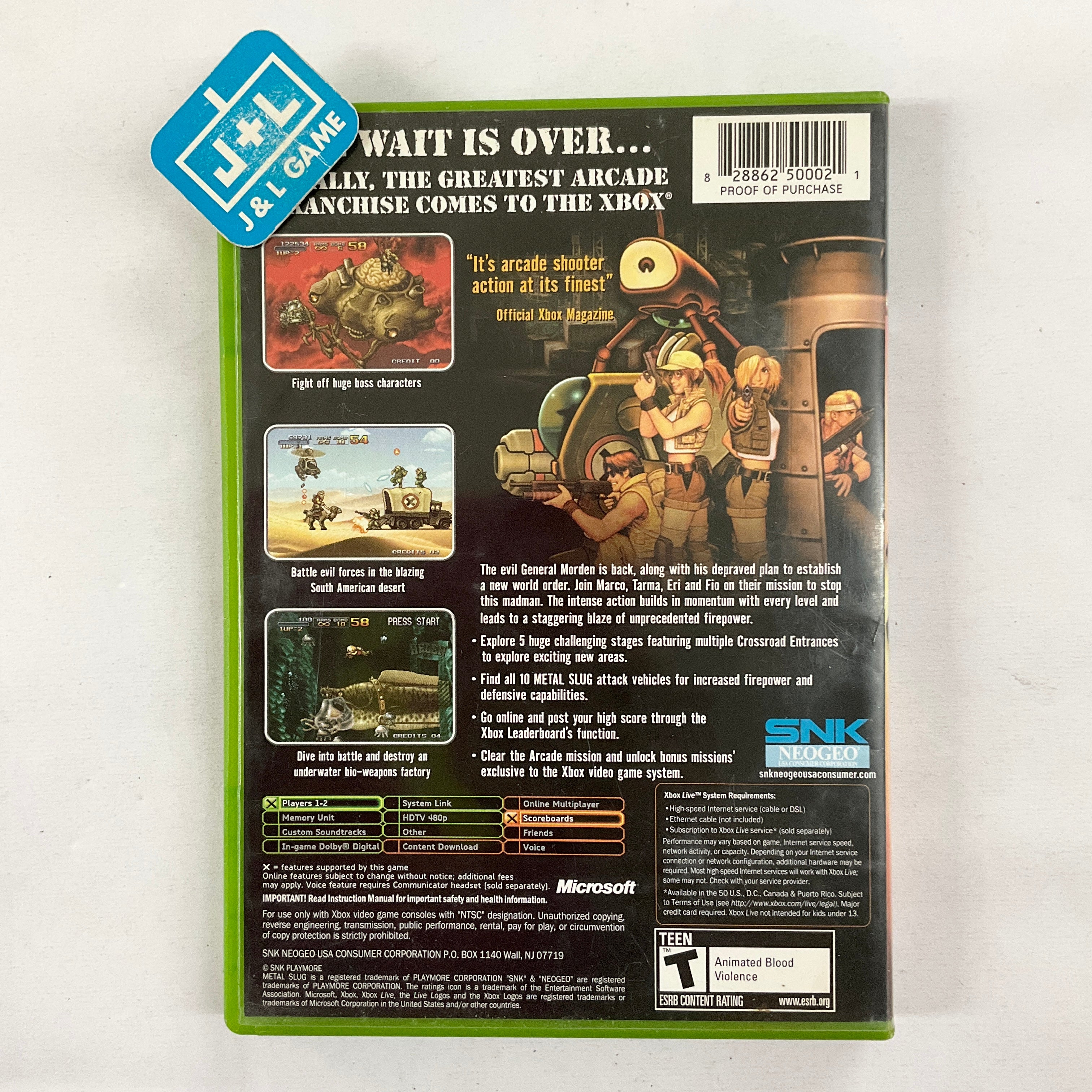 Metal Slug 3 - (XB) Xbox [Pre-Owned] Video Games SNK Playmore   