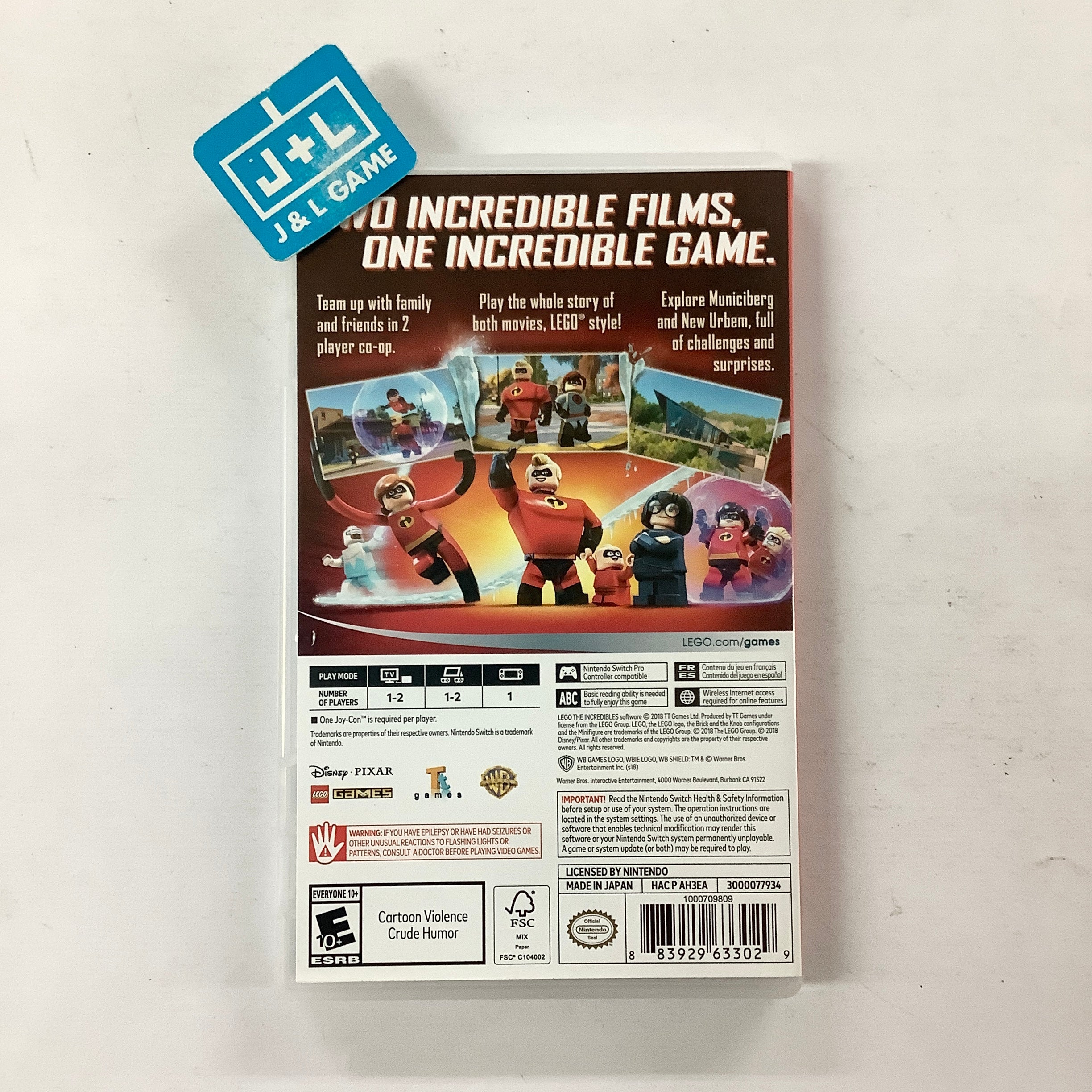 LEGO The Incredibles - (NSW) Nintendo Switch [Pre-Owned] Video Games Warner Bros. Interactive Entertainment   