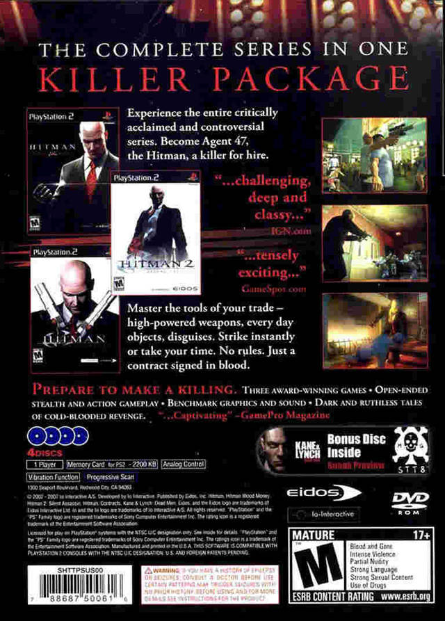 Hitman Trilogy - (PS2) PlayStation 2 Video Games Eidos Interactive   