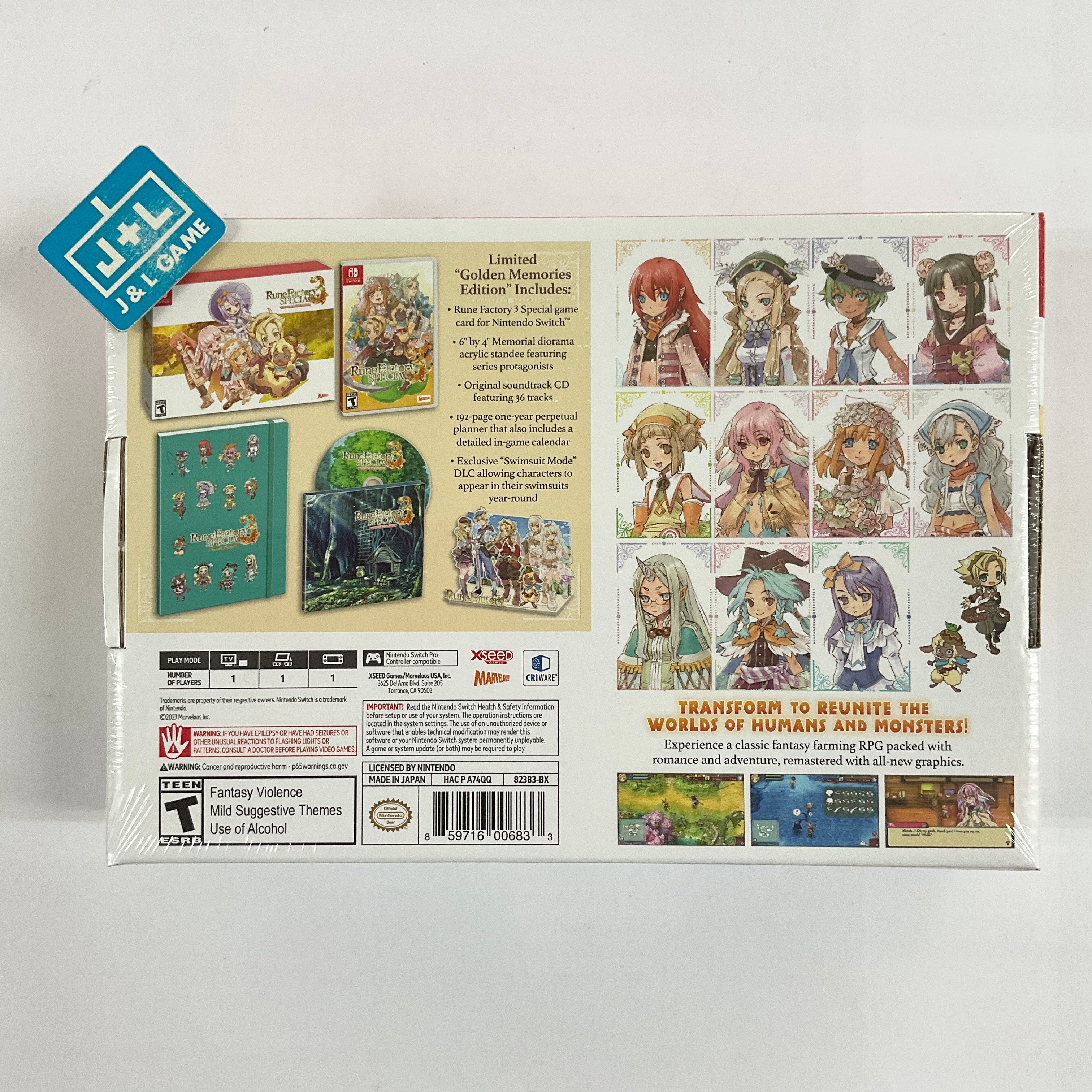 Rune Factory 3 Special (Golden Memories Limited Edition) - (NSW) Nintendo Switch Video Games XSEED Games   