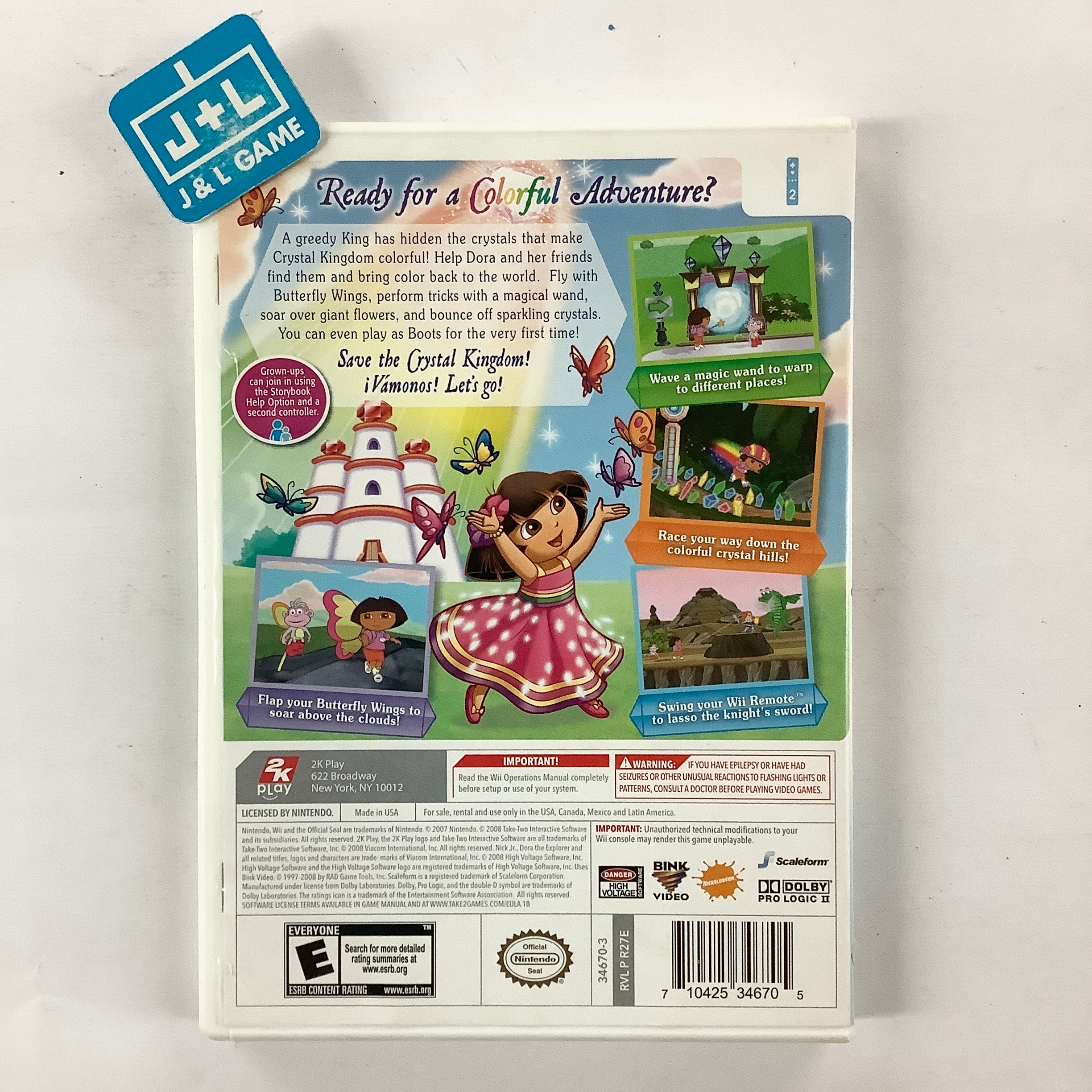 Dora the Explorer Dora Saves the Crystal Kingdom - Nintendo Wii [Pre-Owned] Video Games 2K   