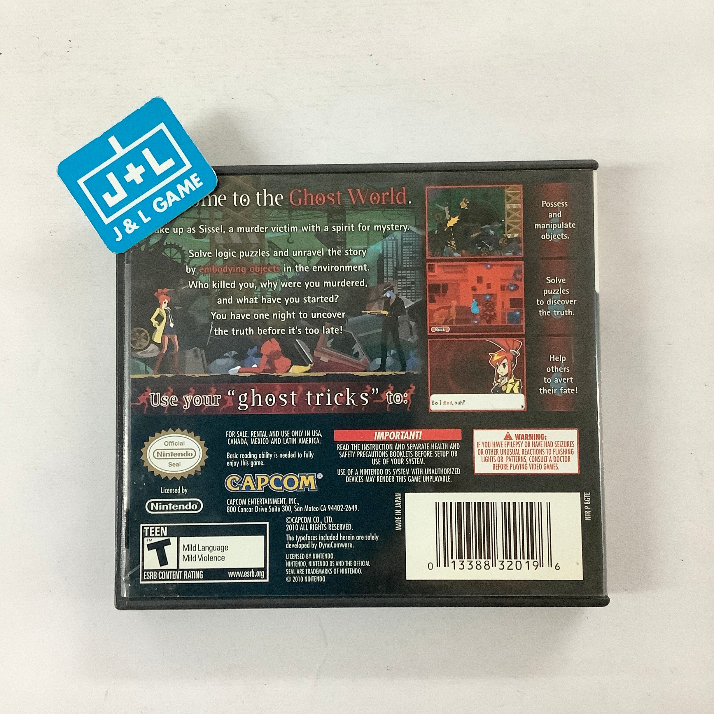 Ghost Trick: Phantom Detective - (NDS) Nintendo DS [Pre-Owned] Video Games Capcom   