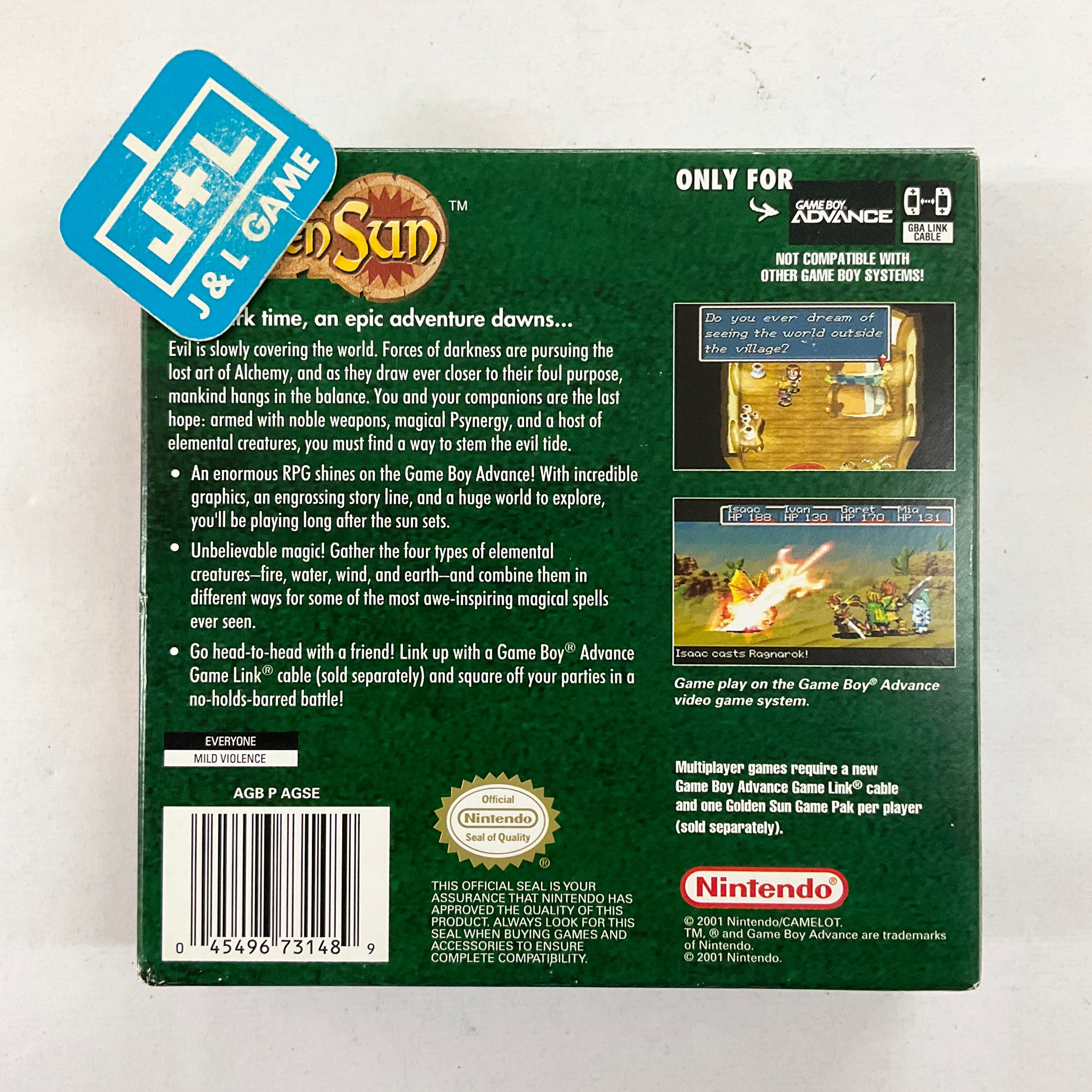 Golden Sun - (GBA) Game Boy Advance [Pre-Owned] Video Games Nintendo   