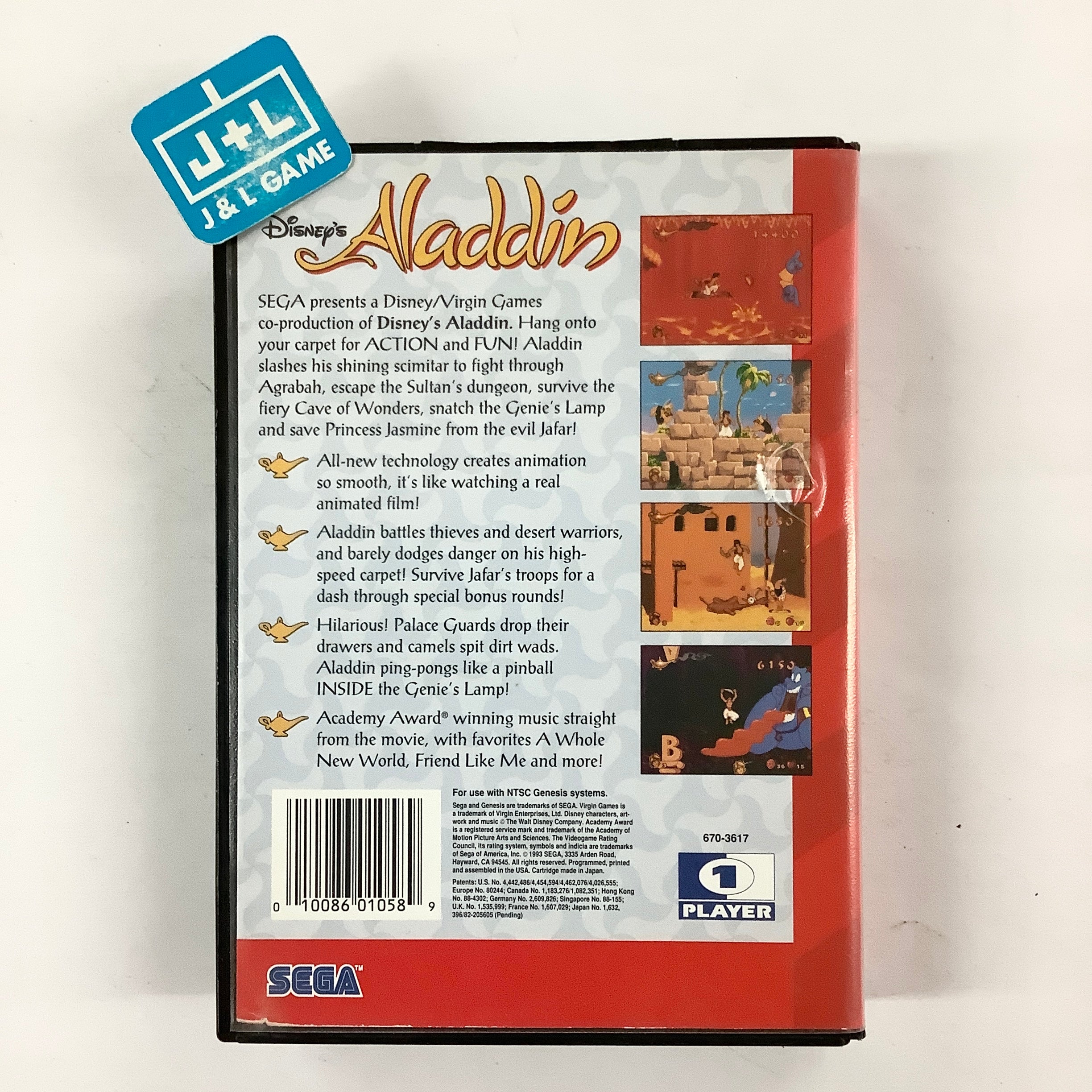 Disney's Aladdin - (SG) SEGA Genesis [Pre-Owned] Video Games Sega   