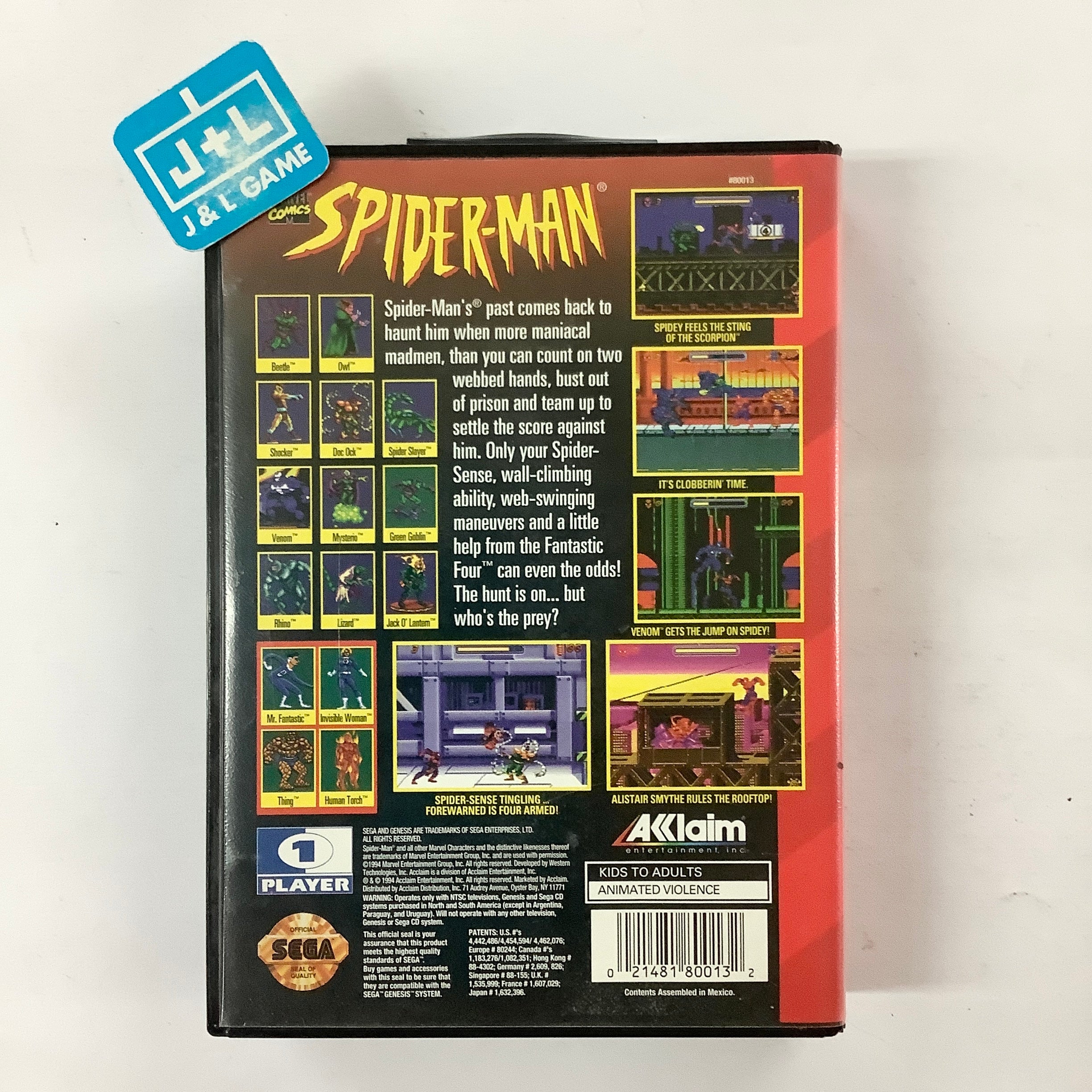 Spider-Man (Animated Series) - (SG) SEGA Genesis [Pre-Owned] Video Games Acclaim   