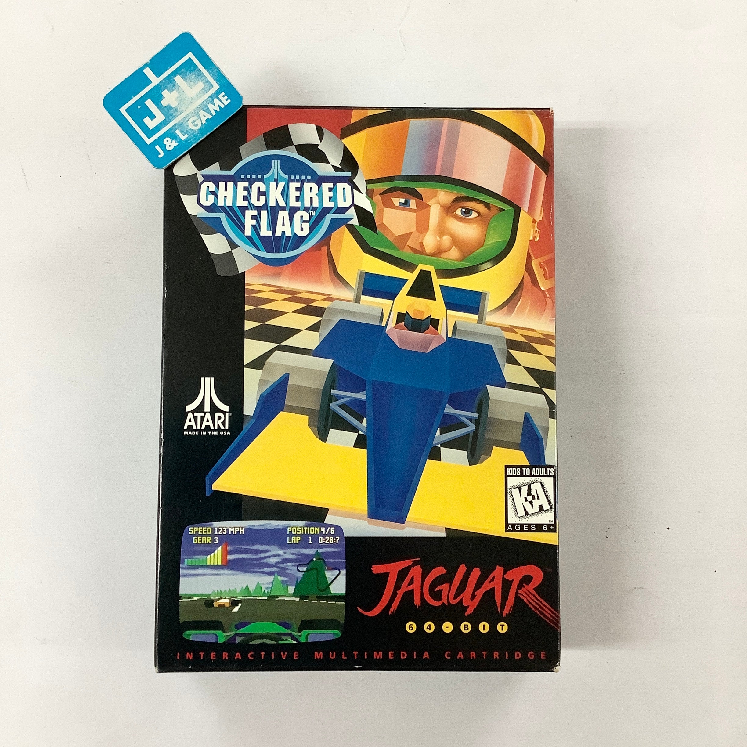 Checkered Flag - Atari Jaguar [Pre-Owned] Video Games Atari   