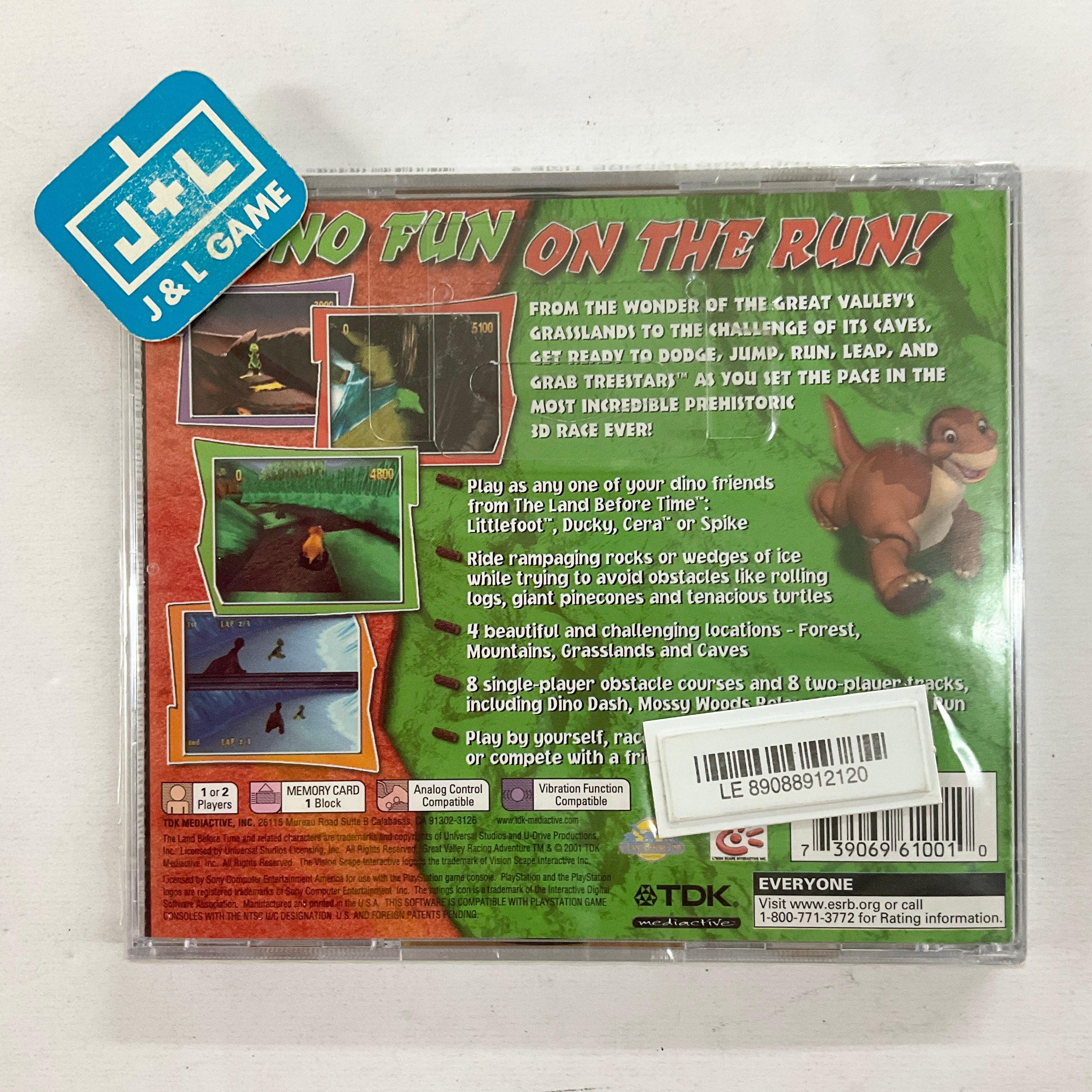 The Land Before Time: Great Valley Racing Adventure - (PS1) Playstation 1 Video Games TDK   