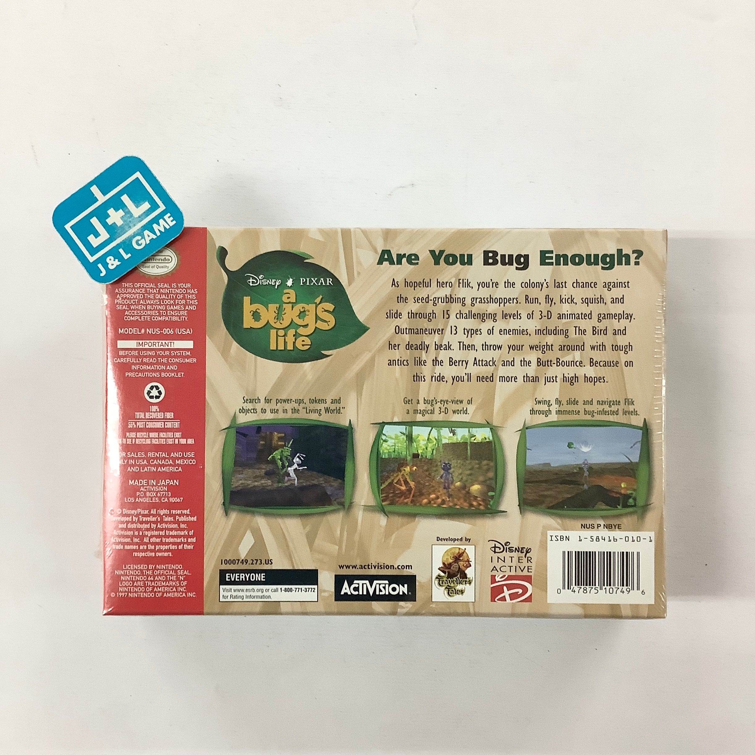 A Bug's Life - (N64) Nintendo 64 Video Games Activision   