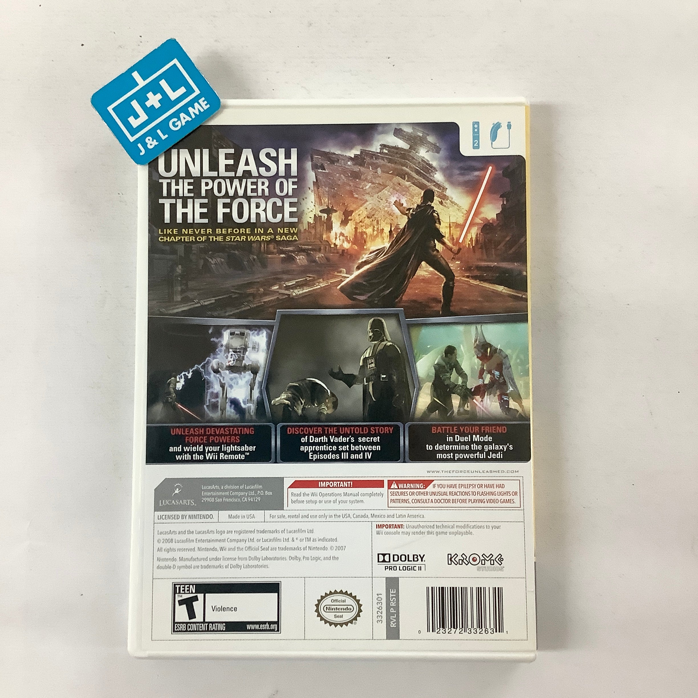 Star Wars: The Force Unleashed - Nintendo Wii [Pre-Owned] Video Games LucasArts   