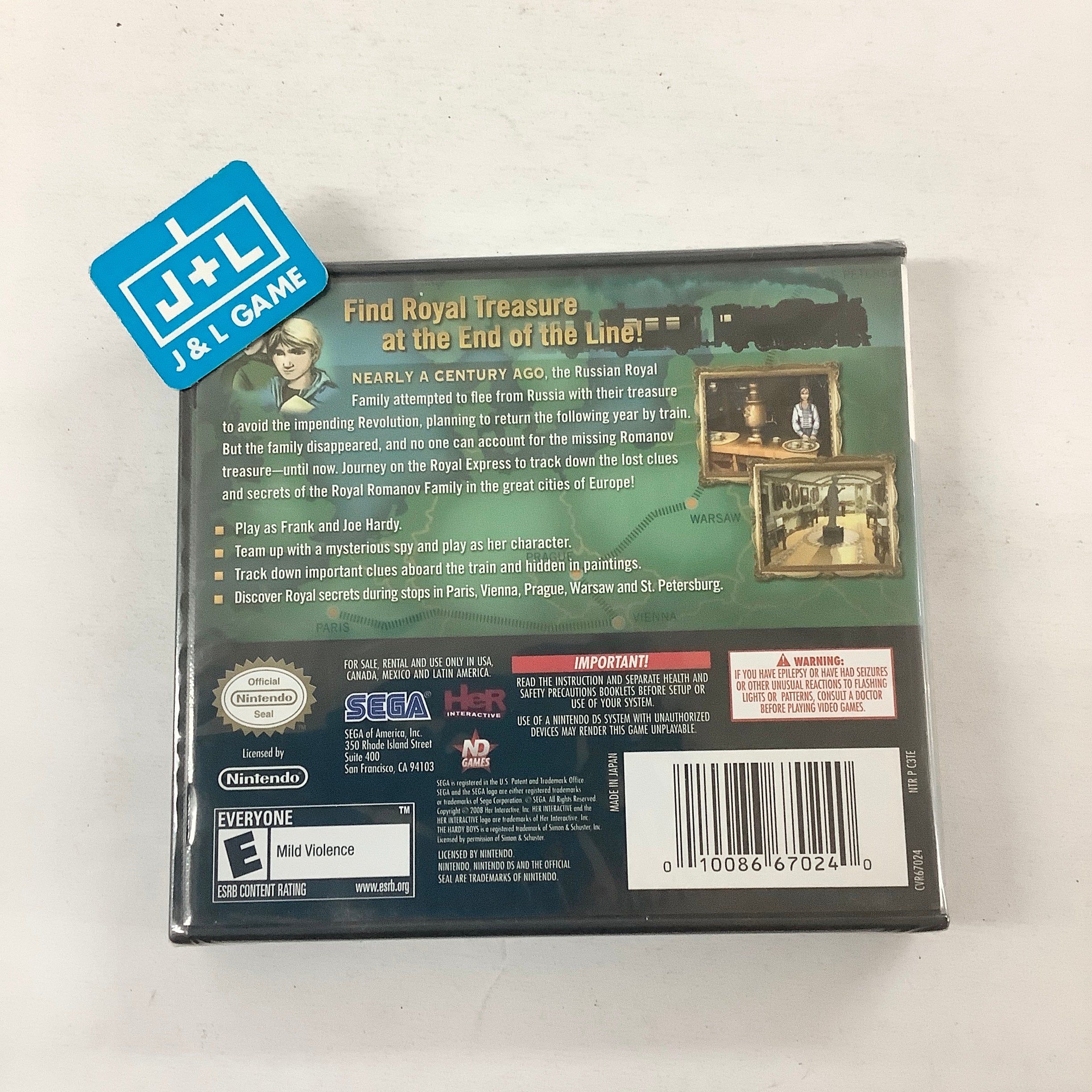 The Hardy Boys: Treasure on the Tracks - (NDS) Nintendo DS Video Games Sega   