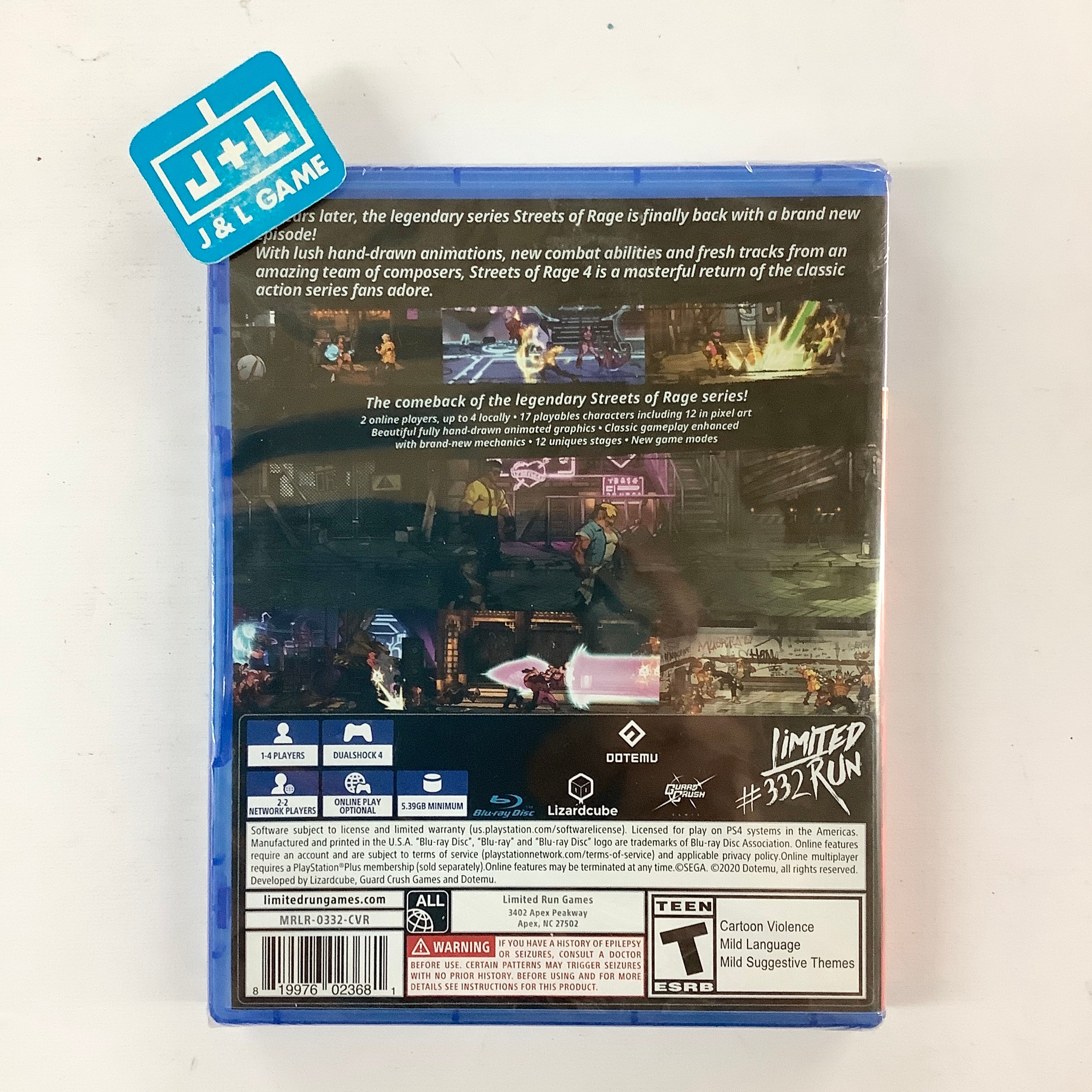 Streets of Rage 4 (Limited Run #332) - (PS4) PlayStation 4 Video Games Limited Run   