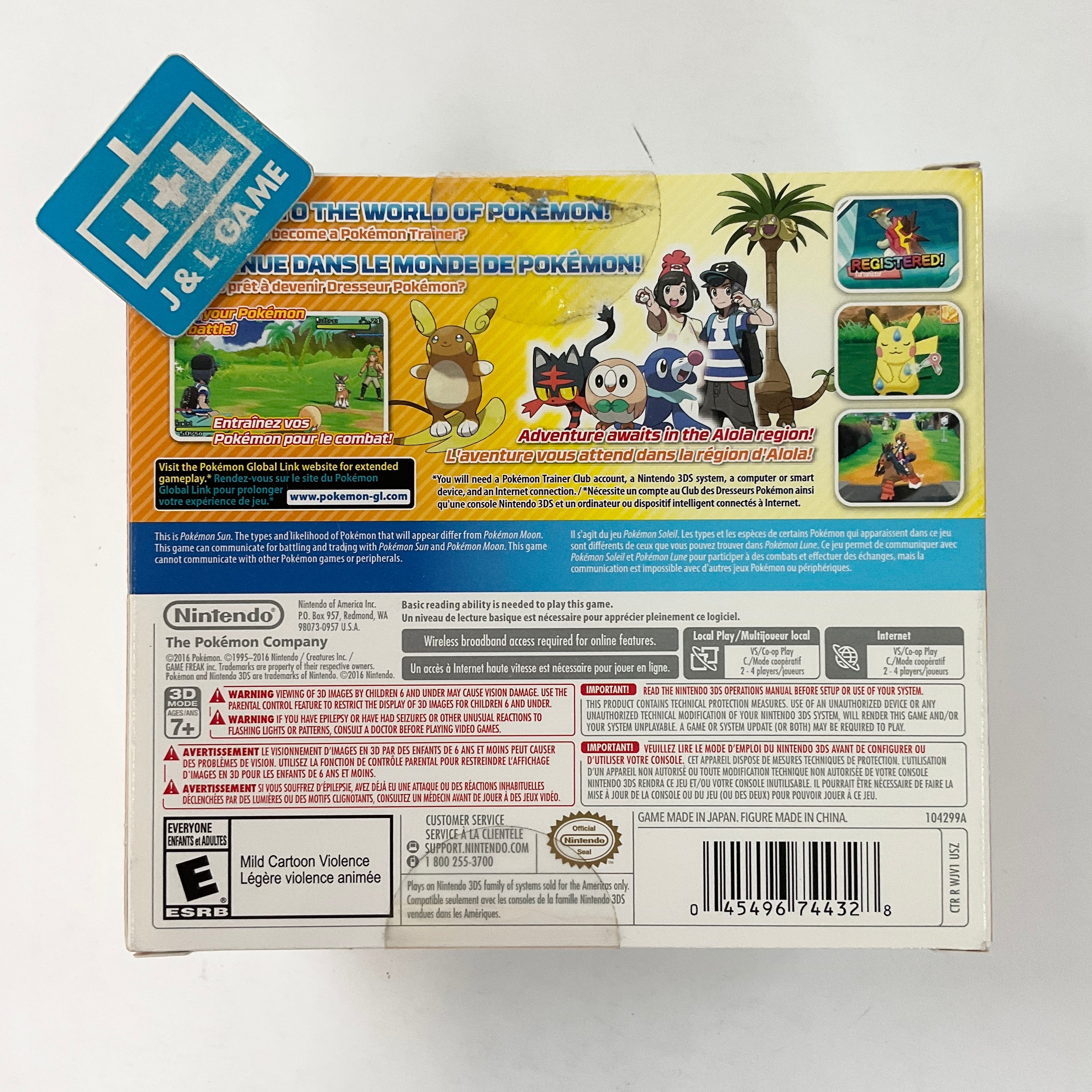 Pokemon Sun (Bonus Solgaleo Figure) - Nintendo 3DS Video Games Nintendo   