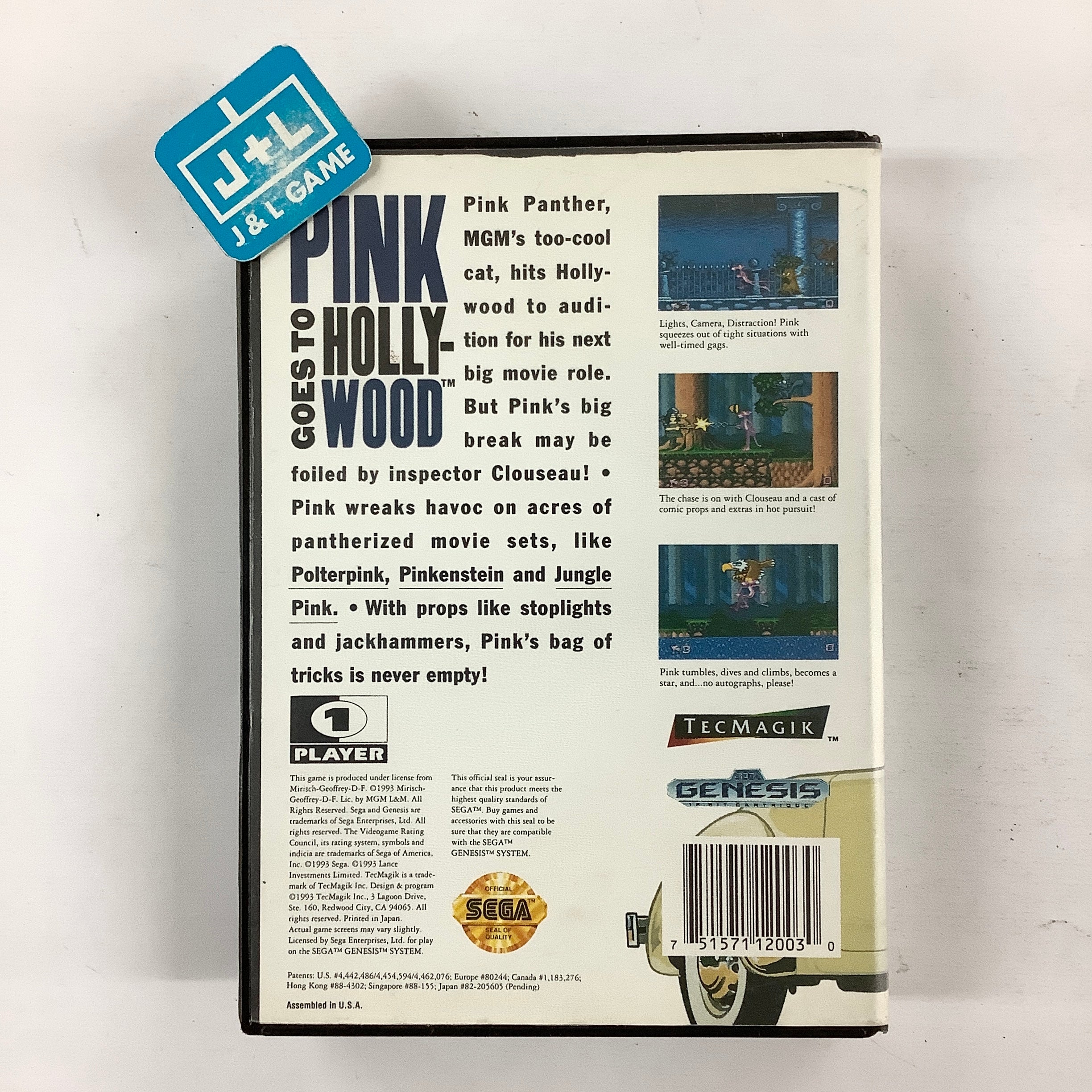 Pink Goes to Hollywood - (SG) SEGA Genesis [Pre-Owned] Video Games TecMagik   