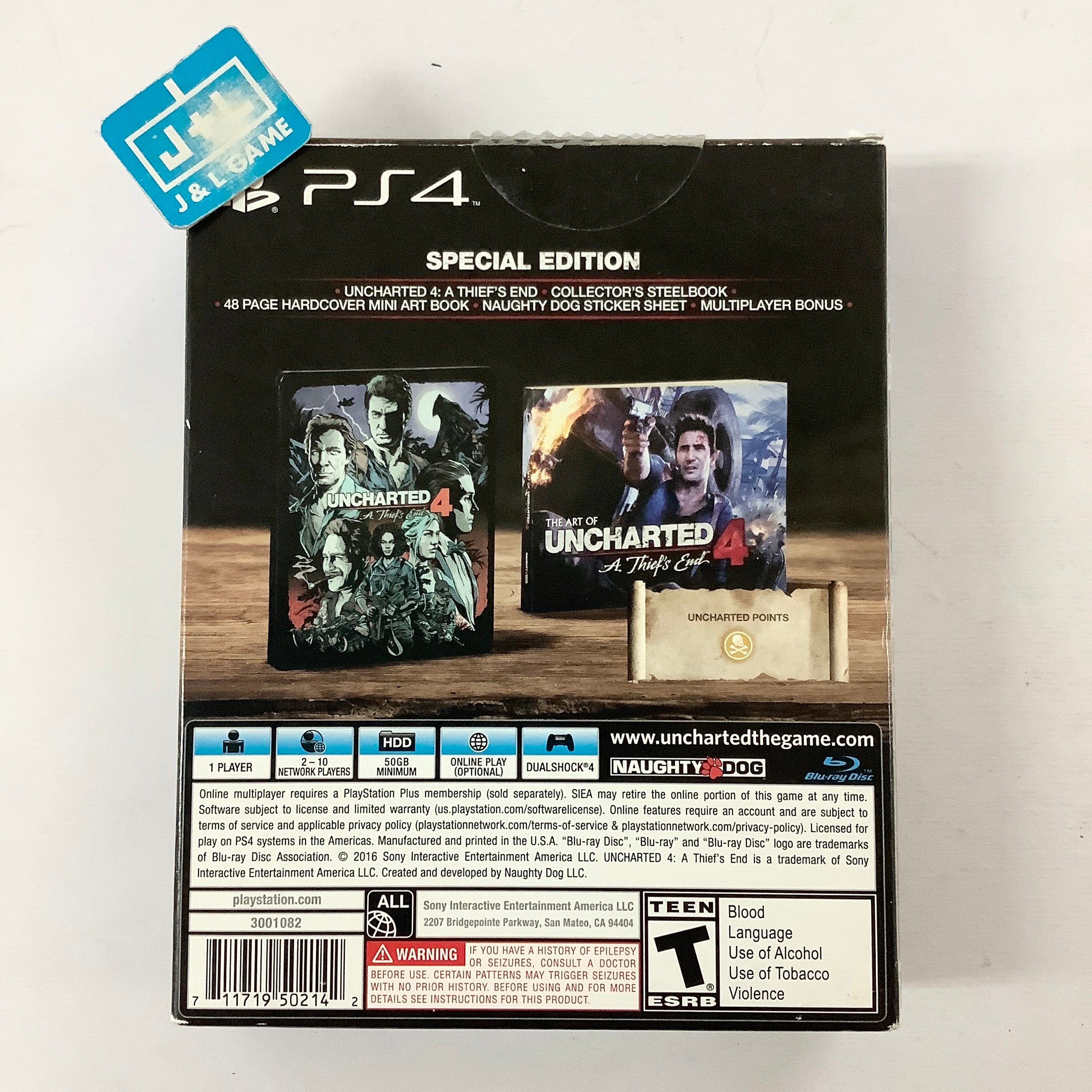 Uncharted 4: A Thief's End (Special Edition) - (PS4) PlayStation 4 [Pre-Owned] Video Games SCEA   