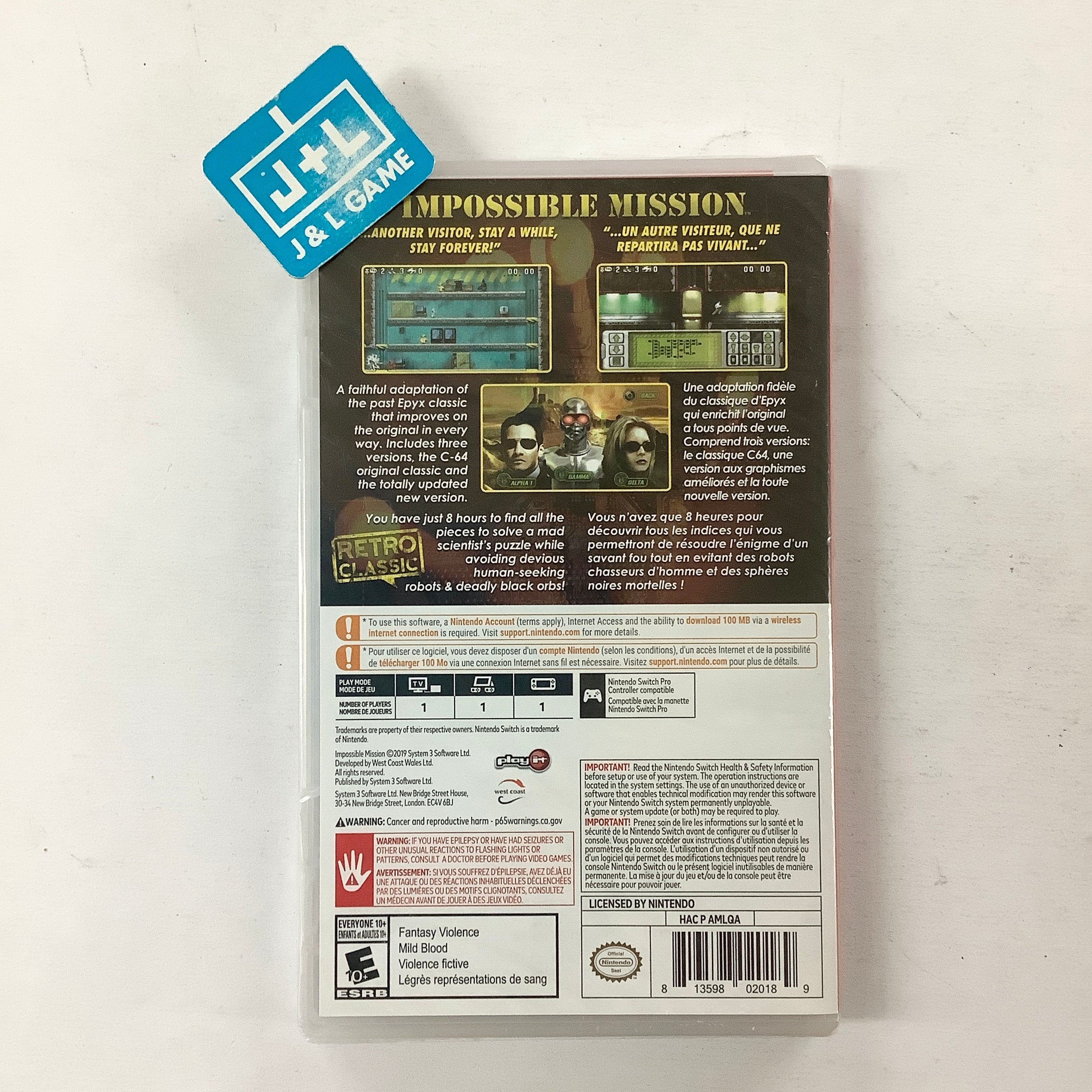 Impossible Mission (No Game Card) - (NSW) Nintendo Switch Video Games Play It   