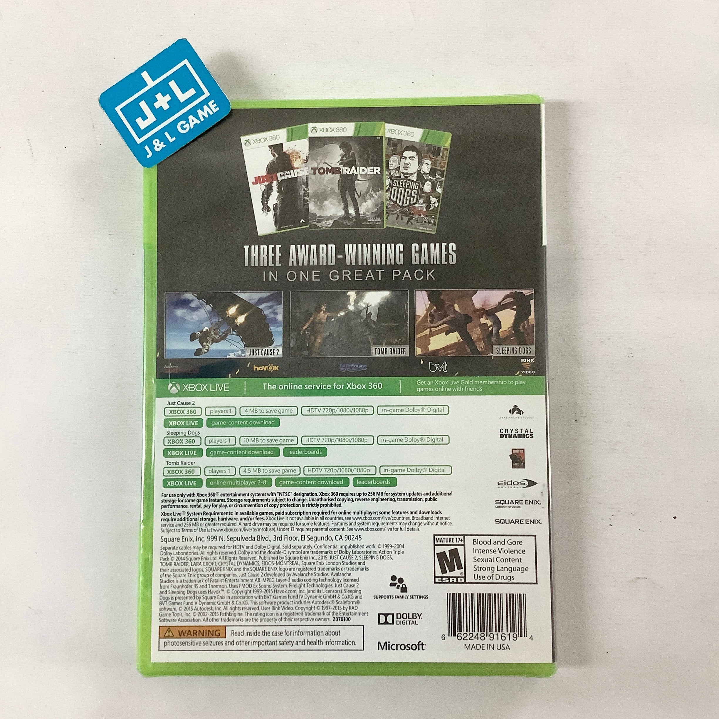 Ultimate Action Triple Pack - Xbox 360 Video Games Square Enix   