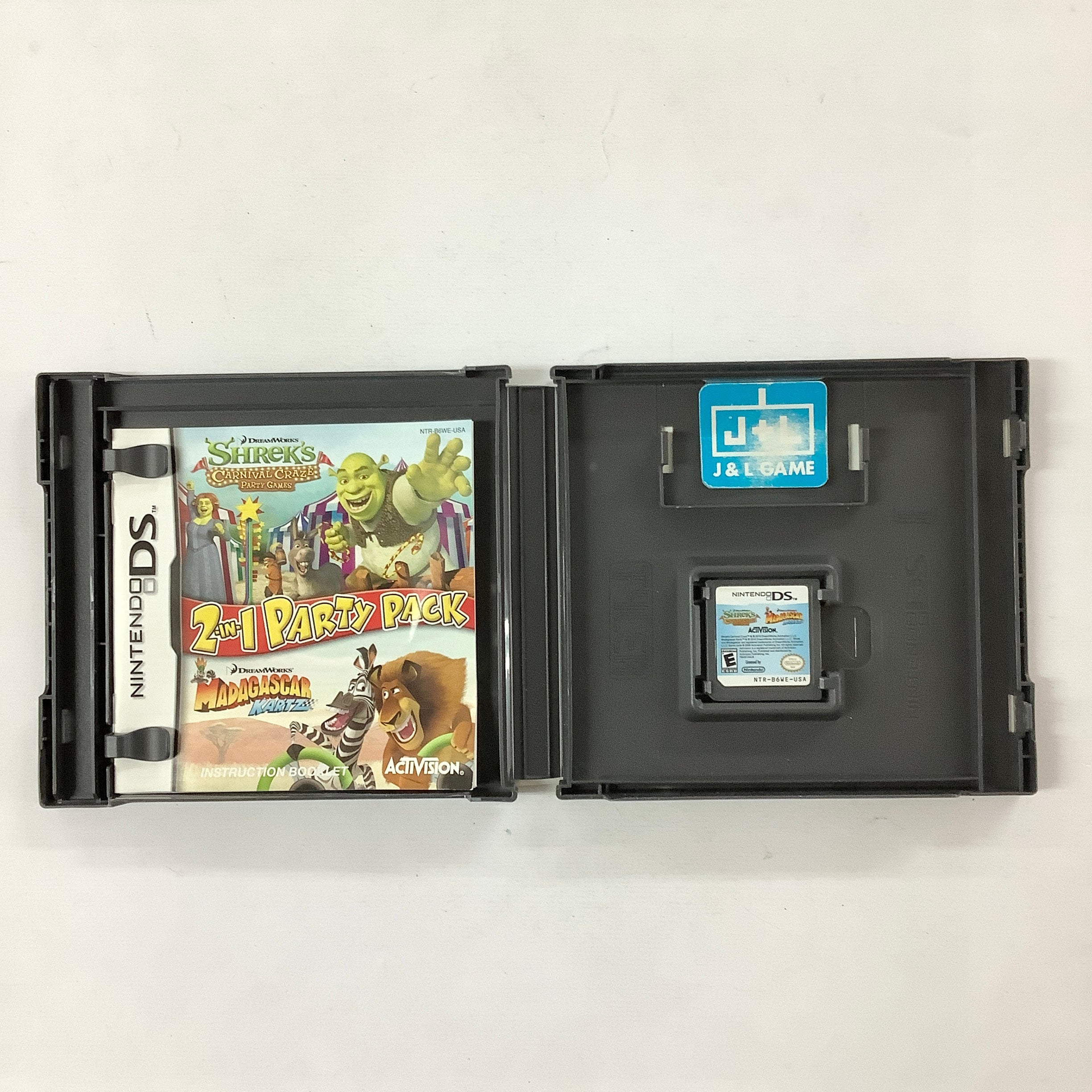 DreamWorks 2-in-1 Party Pack Shrek's Carnival Craze & Madagascar Kartz - (NDS) Nintendo DS [Pre-Owned] Video Games Activision   